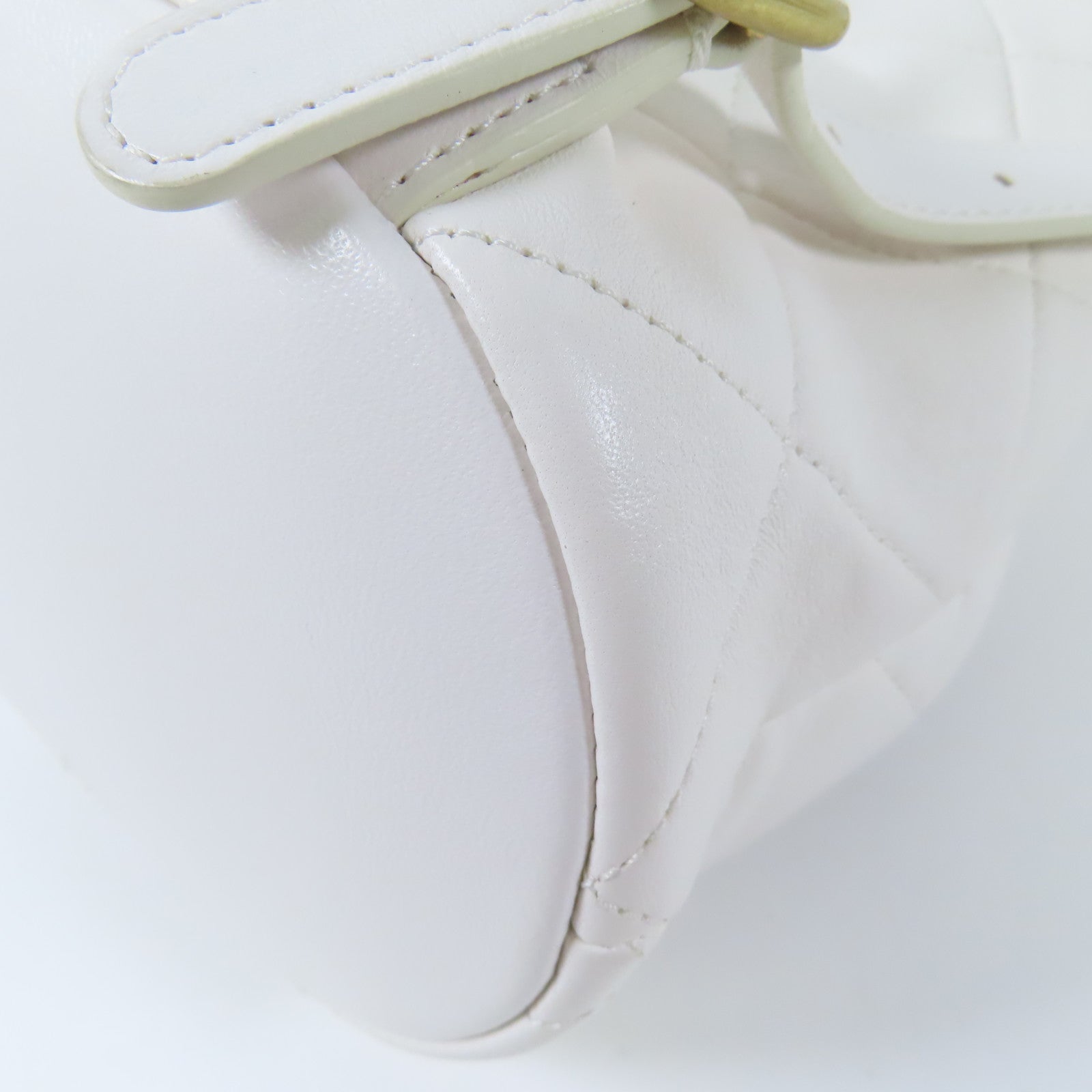 CHANEL CC GHW Ado Backpack Lambskin Leather White