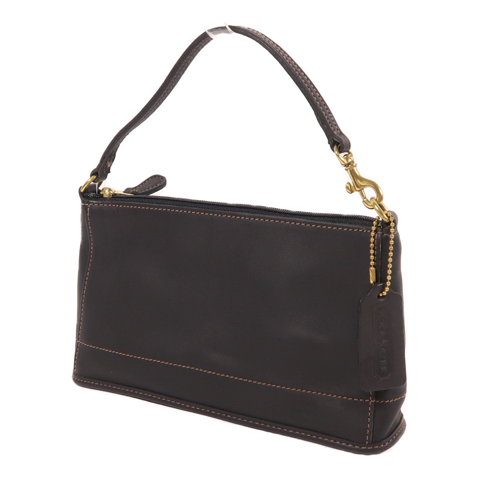 COACH 牛皮皮革Hand Bag金扣手挽袋