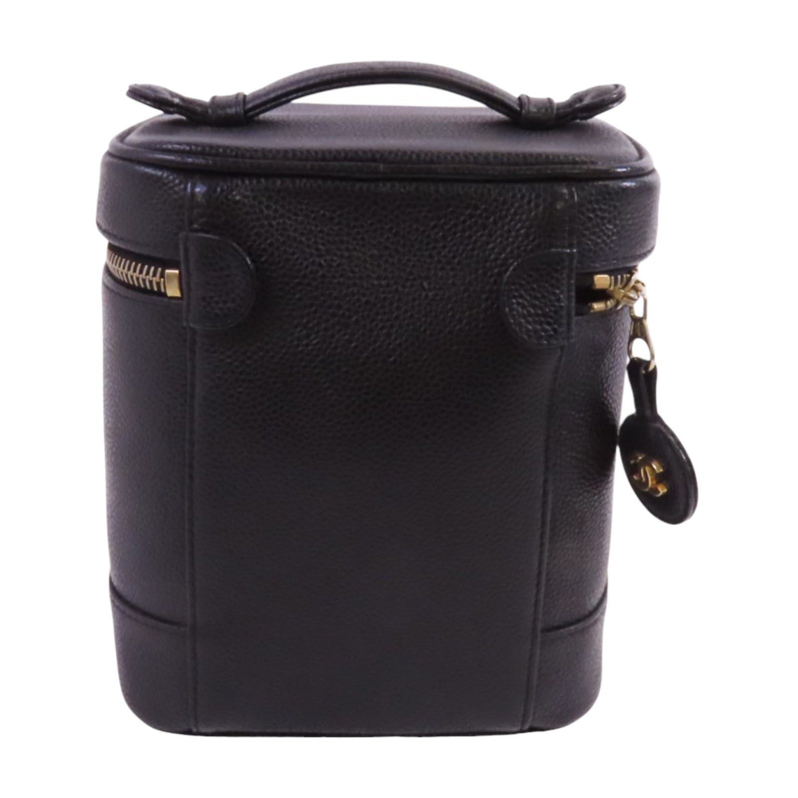CHANEL 【激減優惠】牛皮皮革Vintage Vanity Case金扣手挽袋