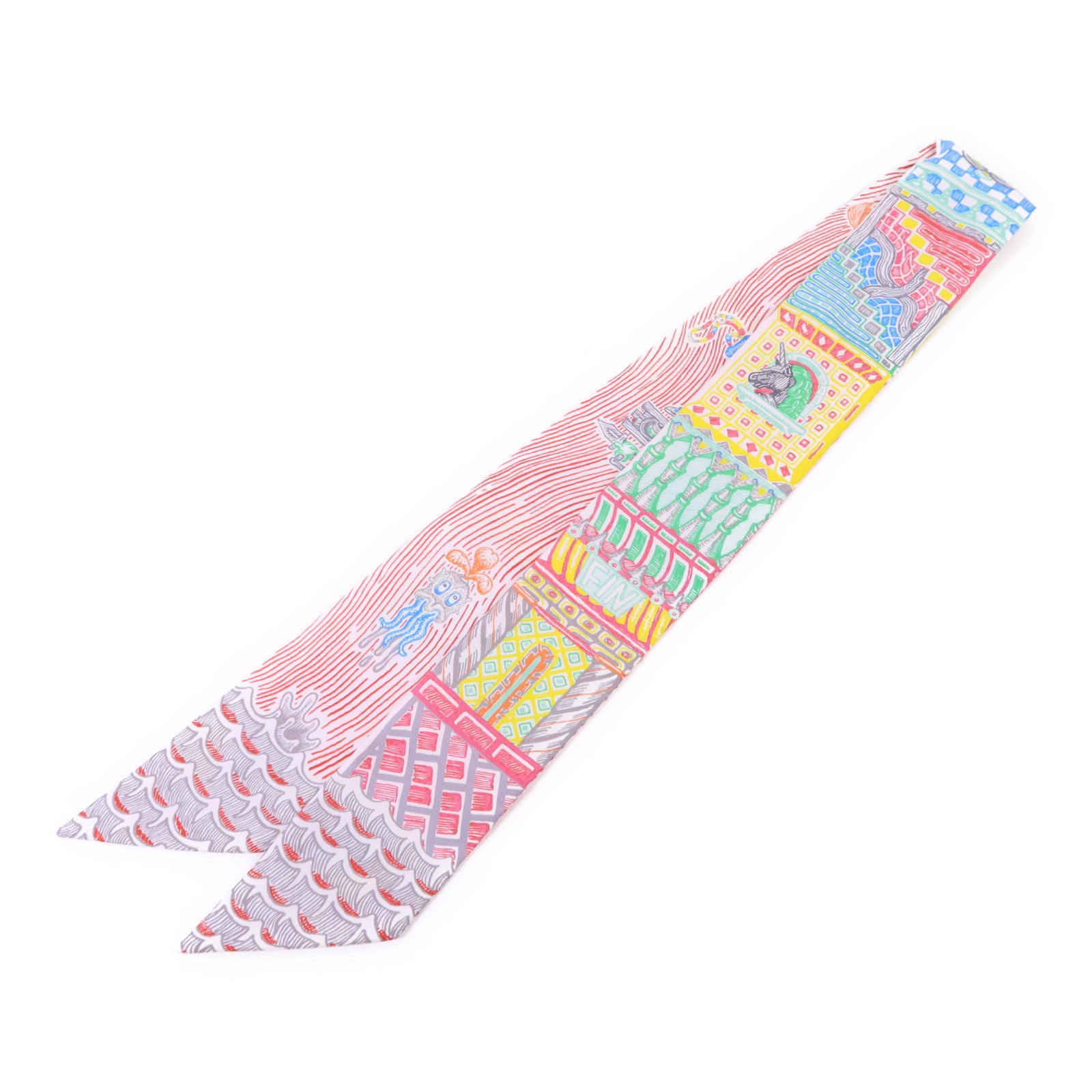 HERMES 絲質Twilly絲巾