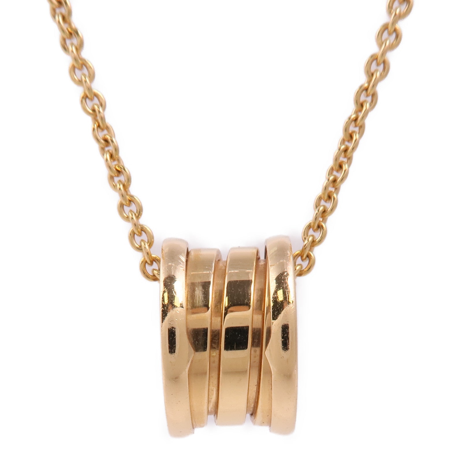 BVLGARI 18K玫瑰金B-Zero1 3 Band Necklace項鍊