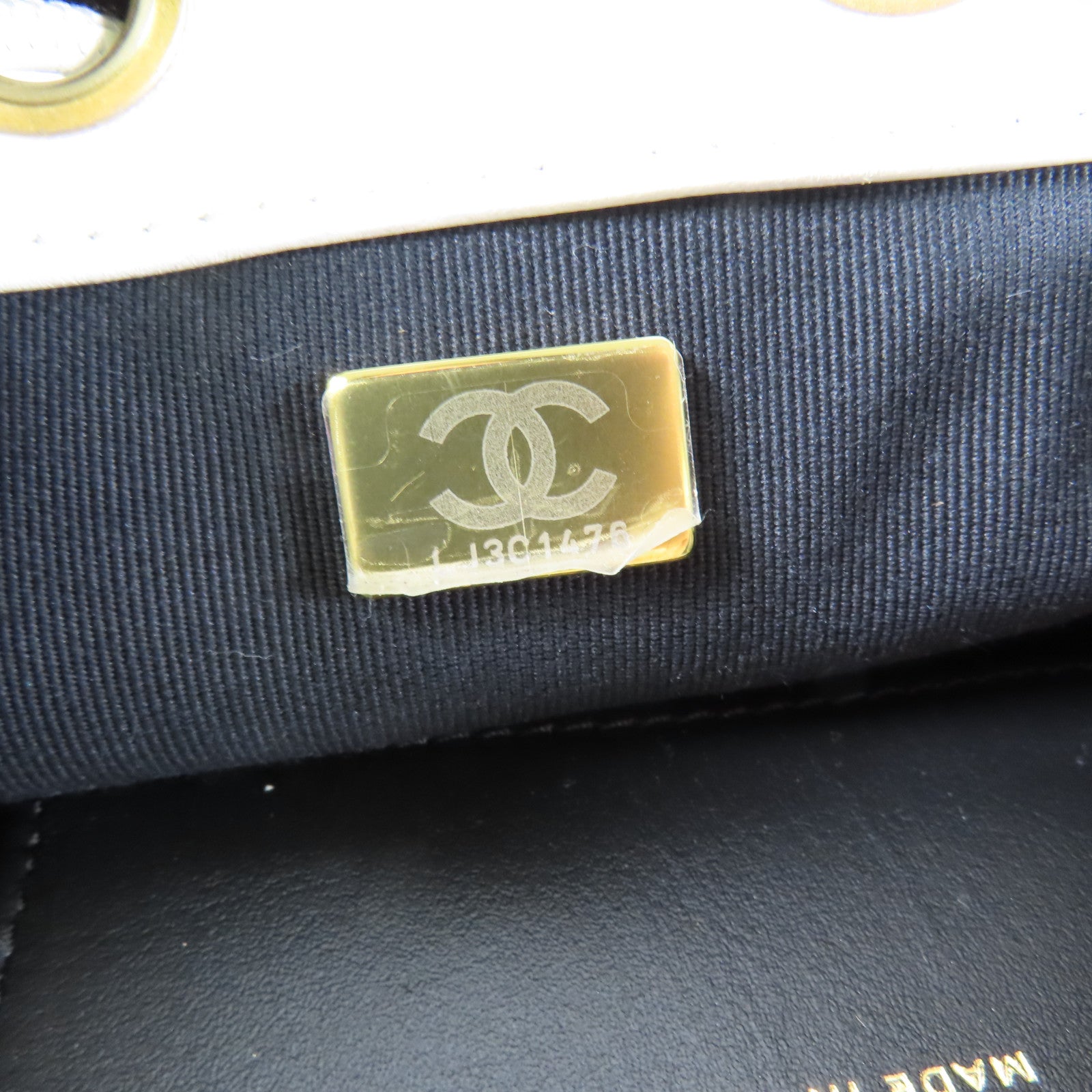 CHANEL CC GHW Ado Backpack Lambskin Leather White