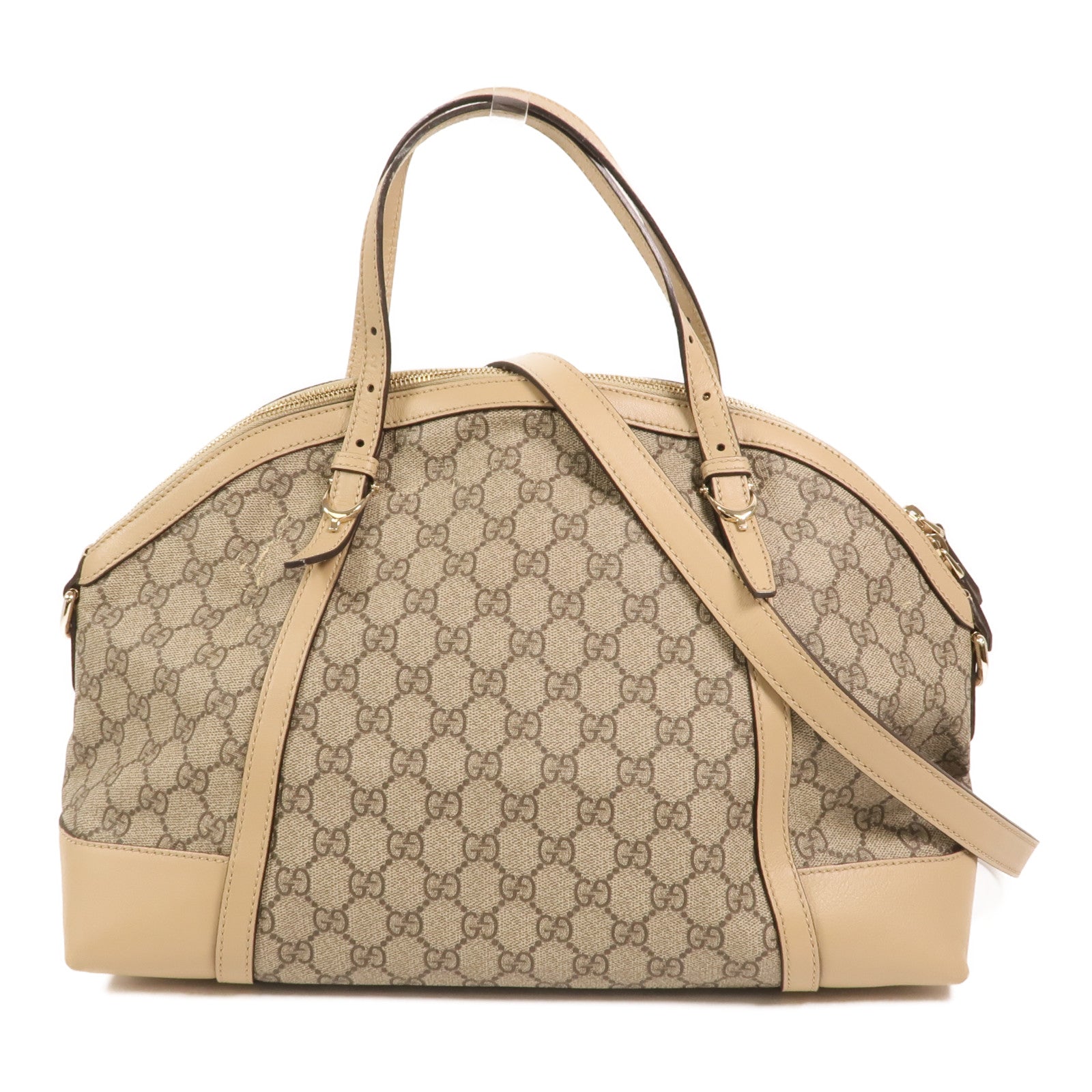 GUCCI 塗層帆布Nice Dome金扣手挽肩背兩用袋