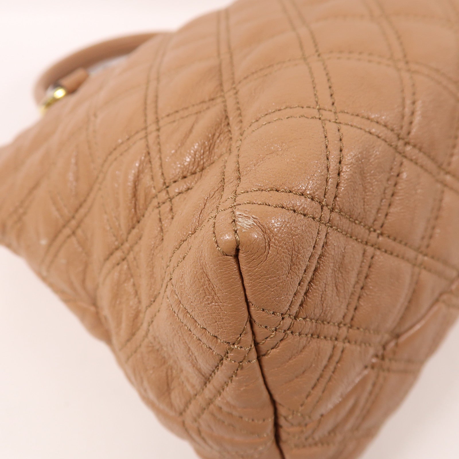 MARC JACOBS 牛皮皮革Shoulder Bag金扣手挽肩背兩用袋粉紅色