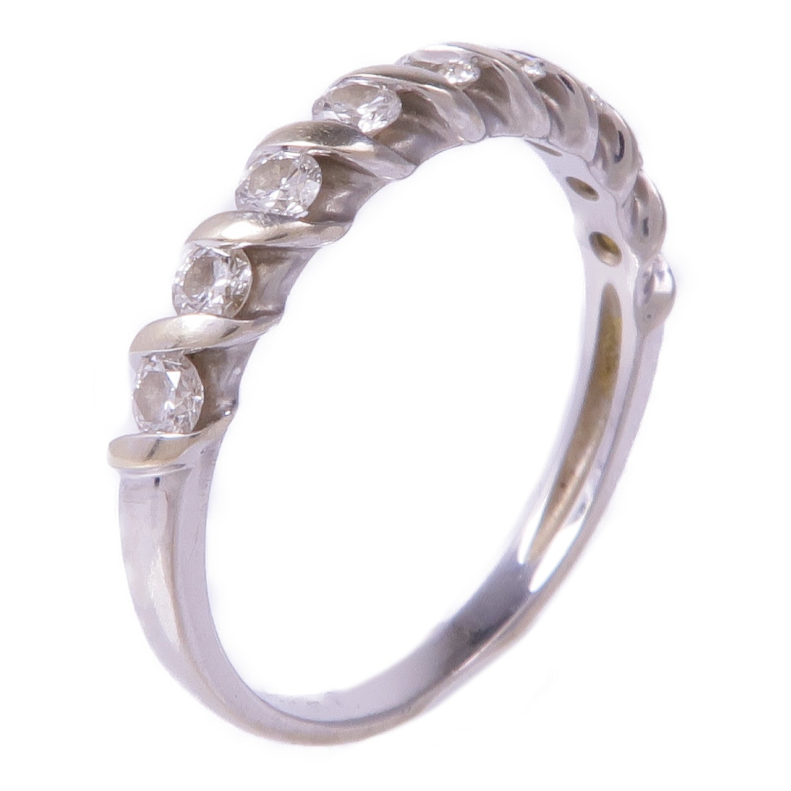 JEWELRY 【激減優惠】18K白金Diamond Ring鑽石戒指US#5.25