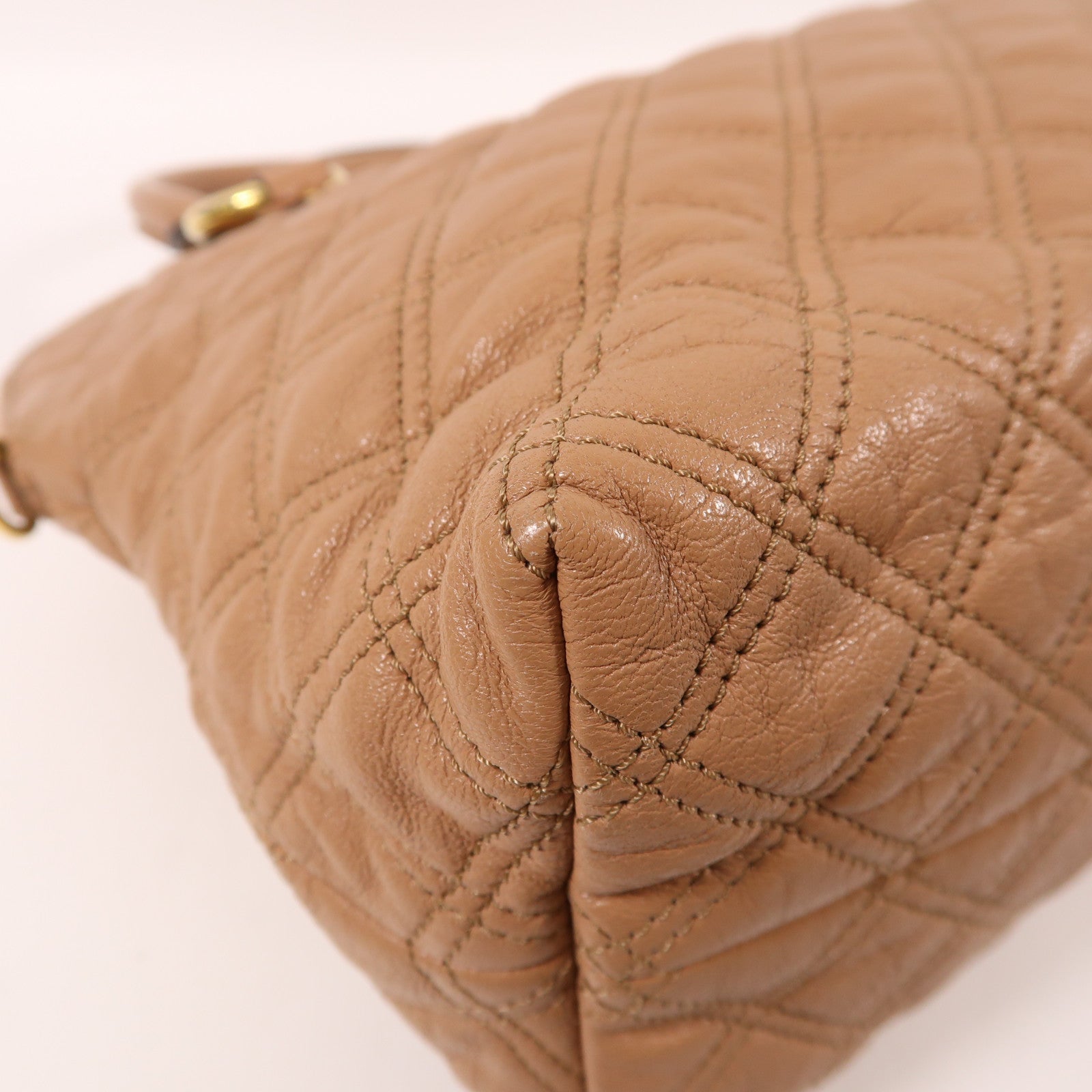 MARC JACOBS 牛皮皮革Shoulder Bag金扣手挽肩背兩用袋粉紅色