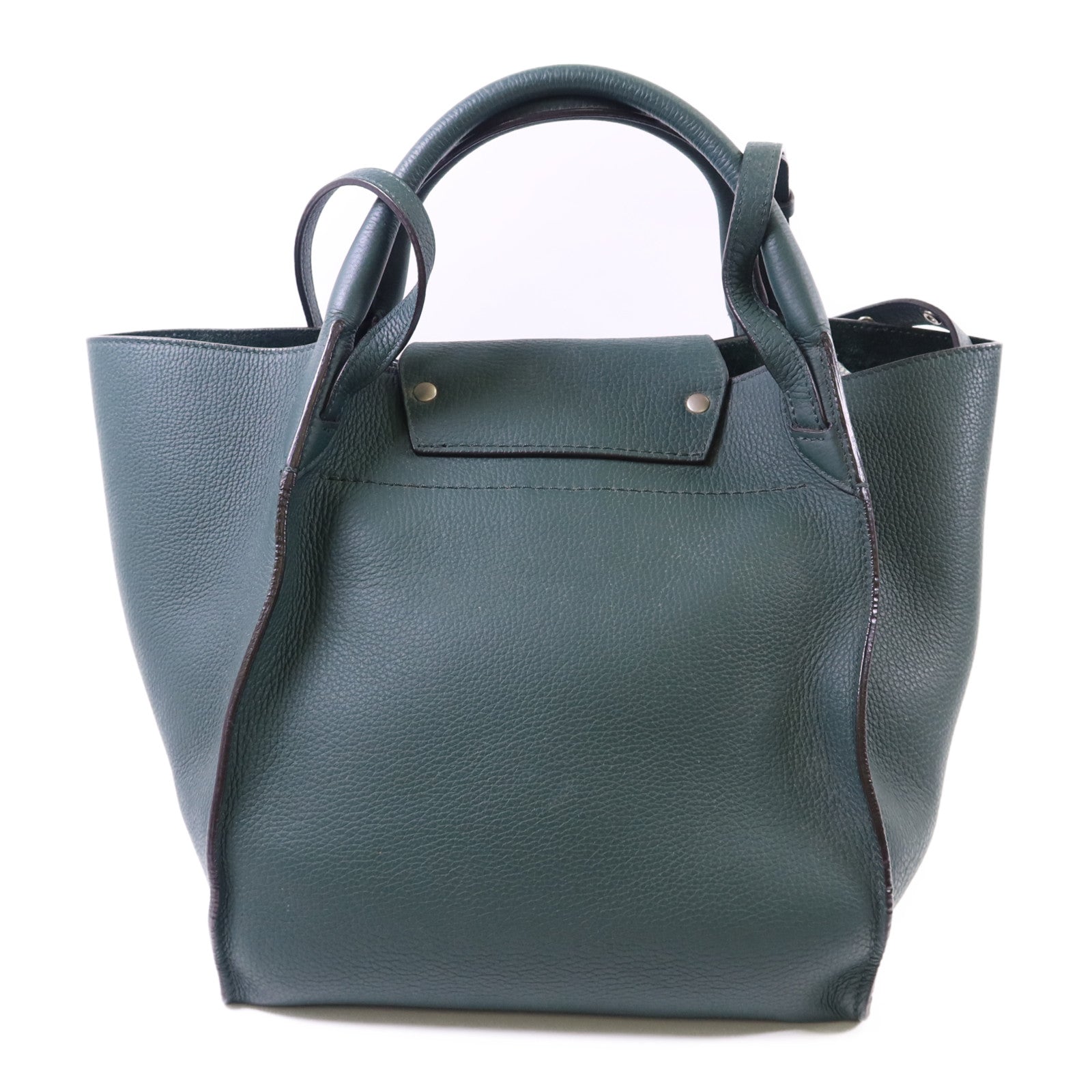 CELINE 牛皮皮革Small Big Bag銀扣肩背袋