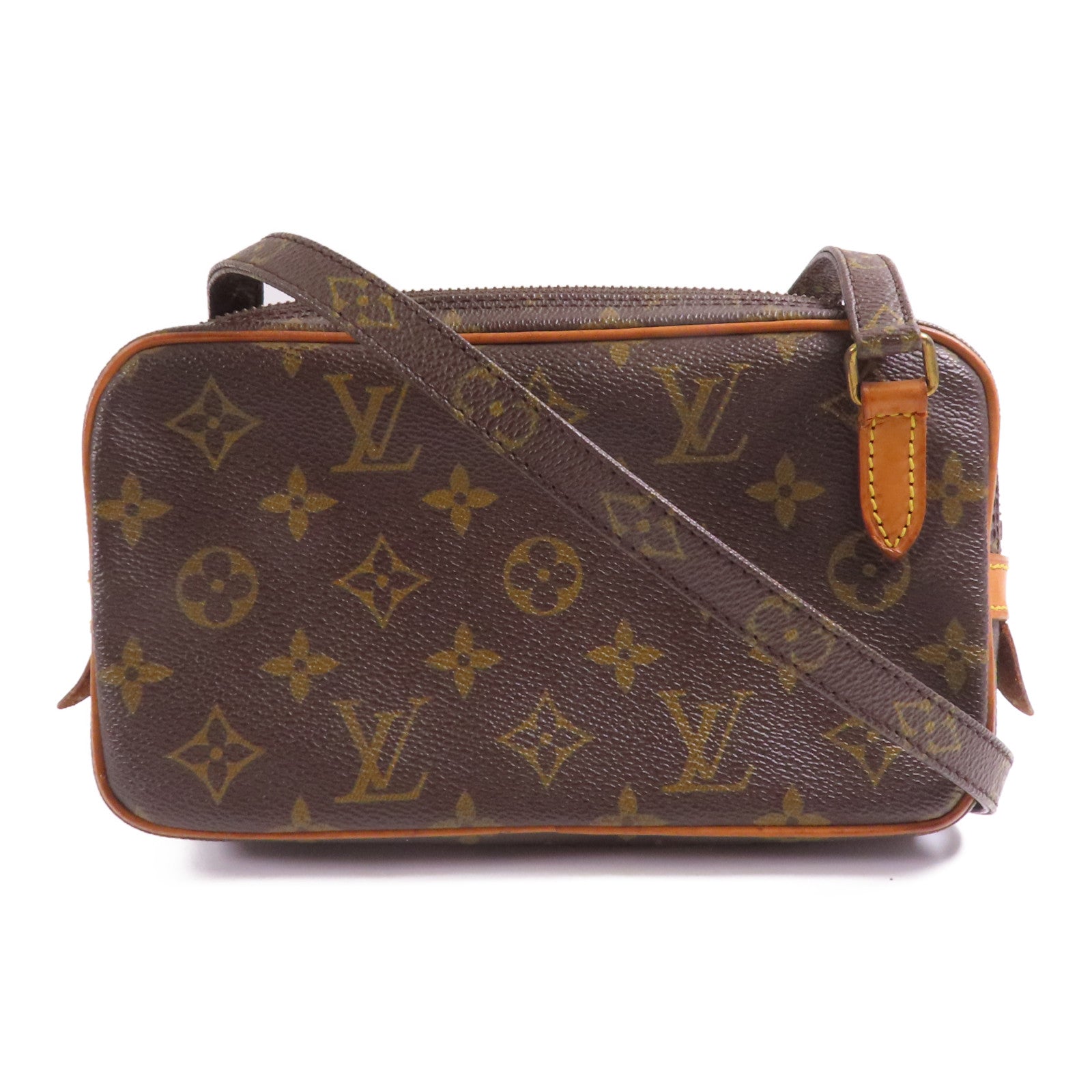 LOUIS VUITTON Monogram Marly Bandouliere金扣肩背袋棕色