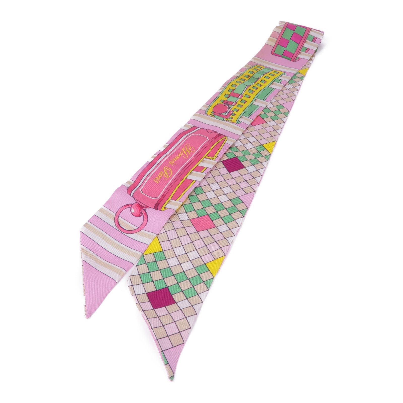 HERMES 絲質Twilly絲巾