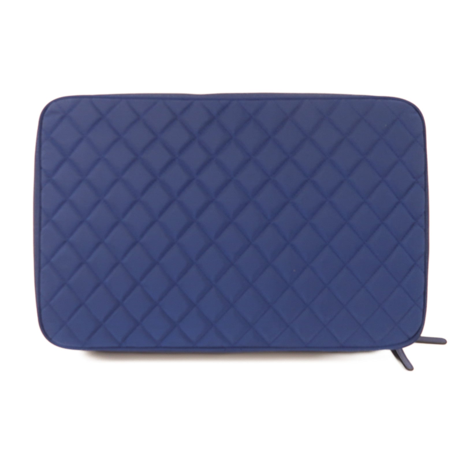 CHANEL CC SHW Laptop Bag Nylon Blue