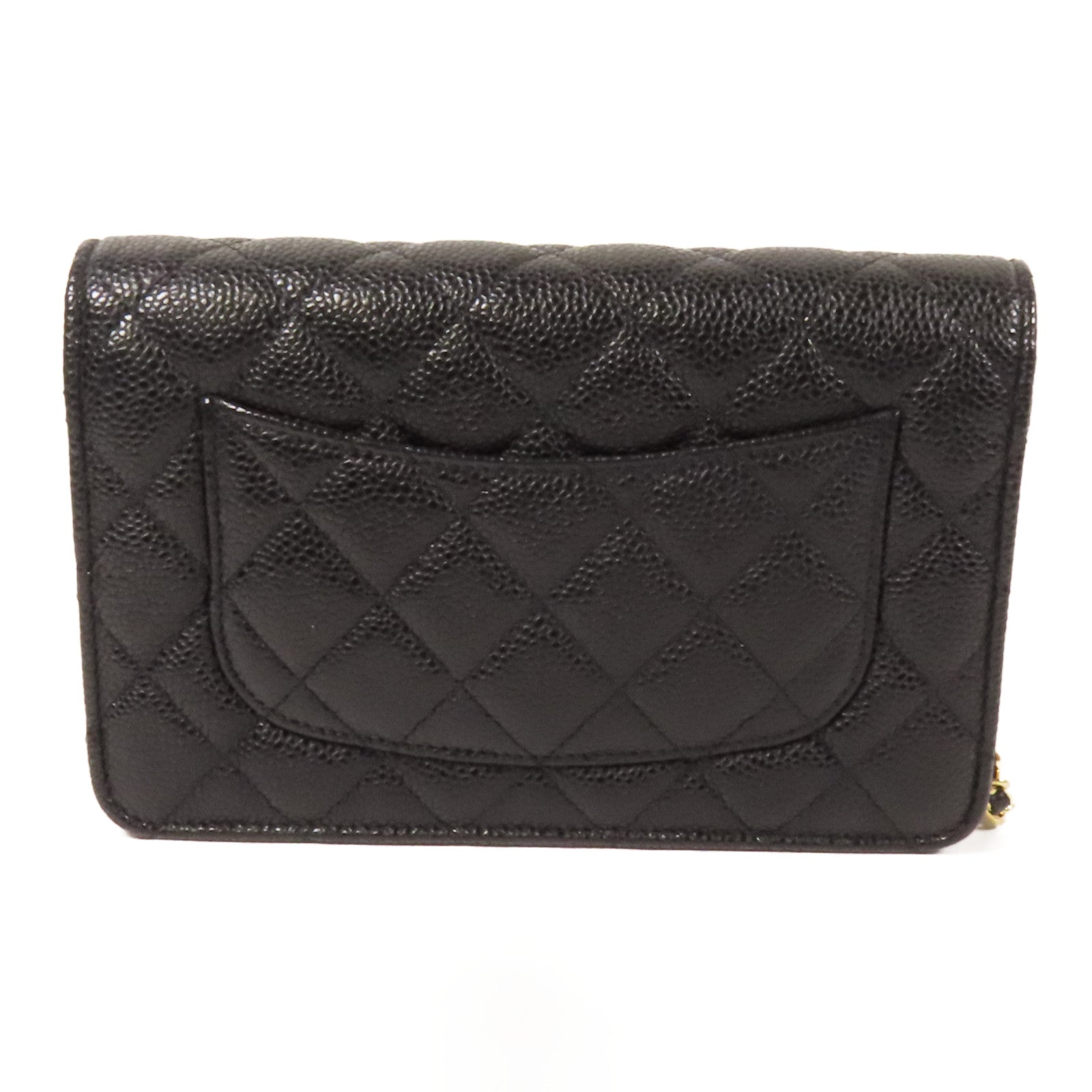 CHANEL 牛皮皮革WOC Wallet On Chain金扣鏈帶肩背袋