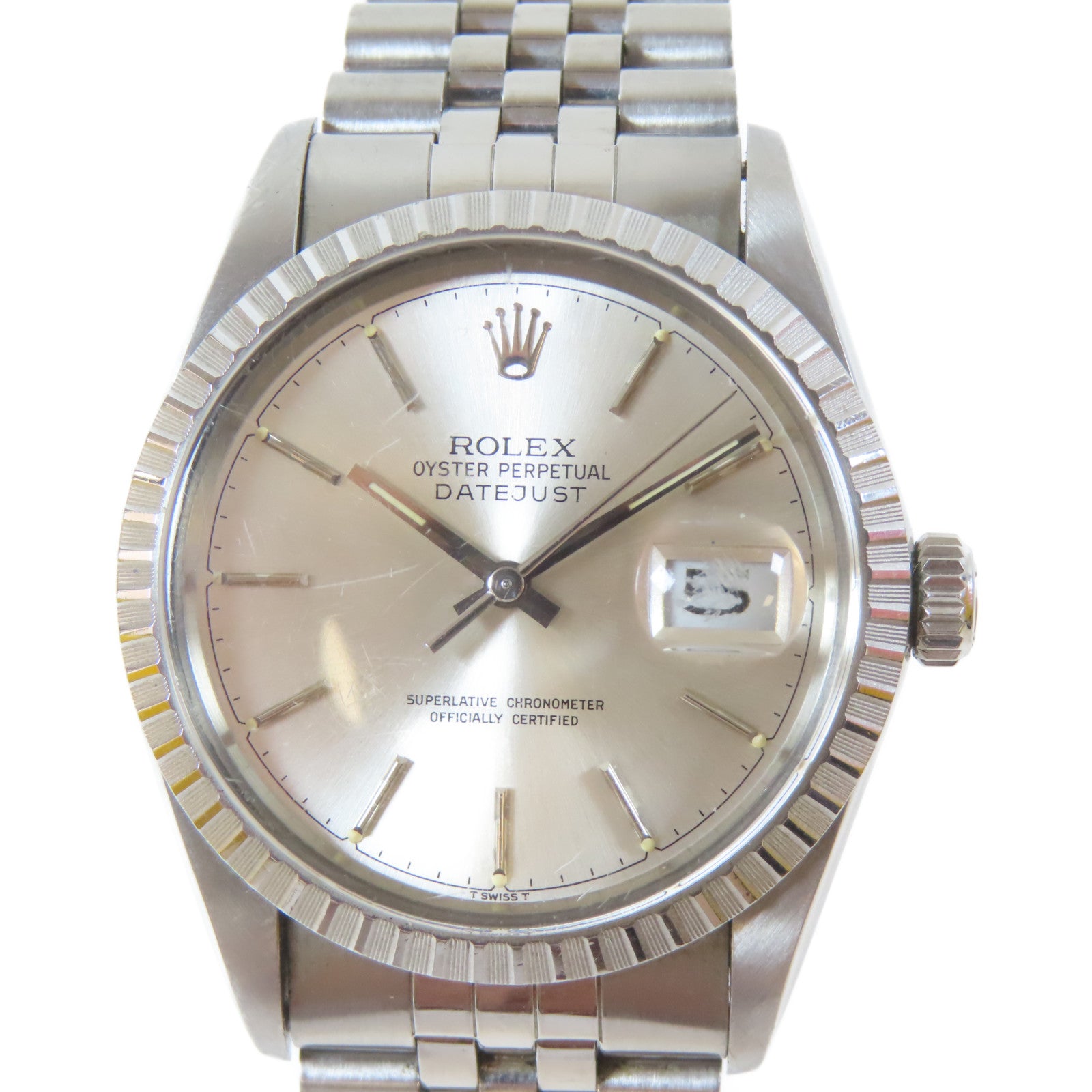 ROLEX Datejust不鏽鋼手錶自動機芯銀色– Brand Off Hong Kong