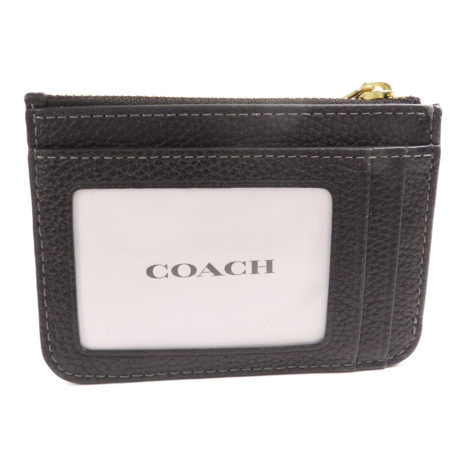 COACH 牛皮皮革Card/Coin Case金扣零錢包/卡片套