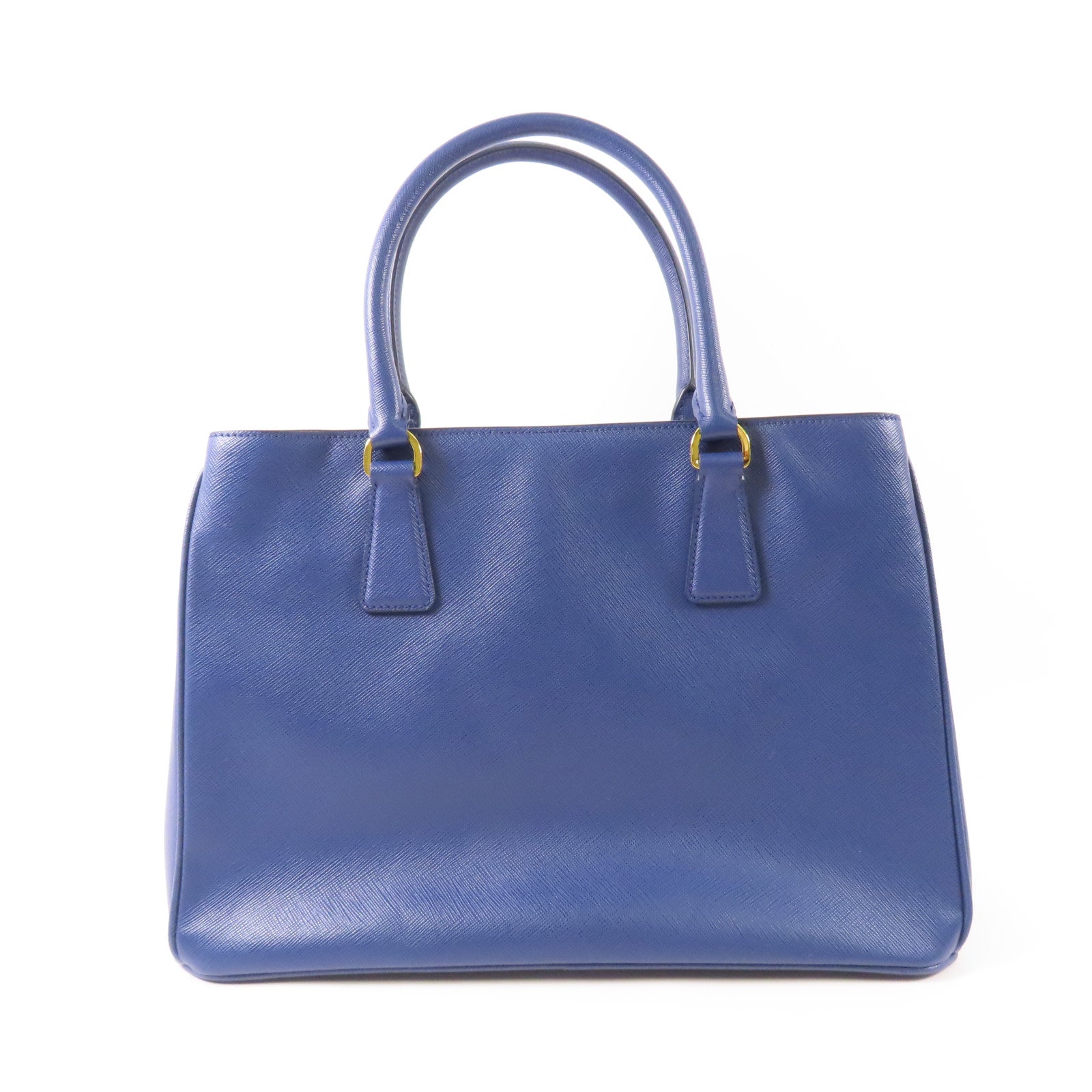 PRADA GHW Galleria 2 Way Shoulder Bag Handbag BN1874 Calfskin Leather Blue