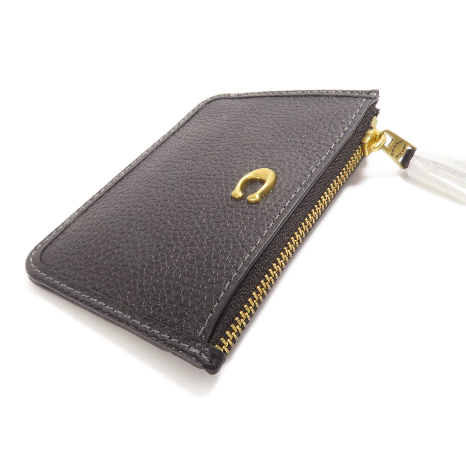 COACH 牛皮皮革Card/Coin Case金扣零錢包/卡片套