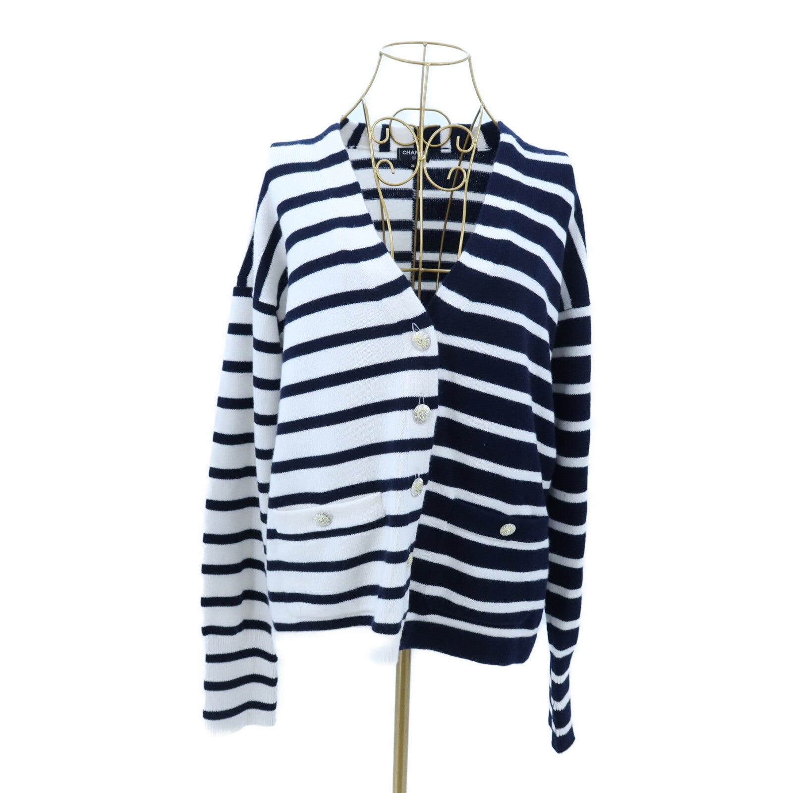 CHANEL Cashmere Coco Mark Button Cardigan針織