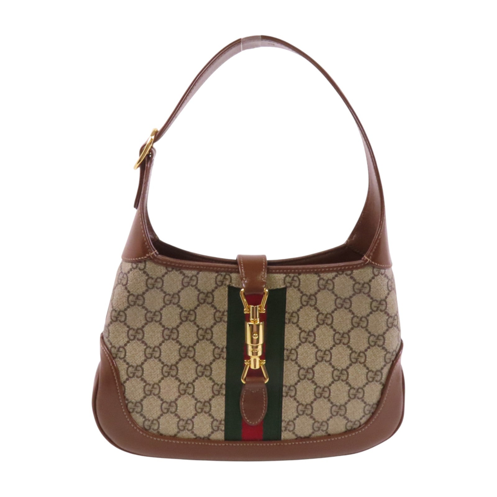 GUCCI 塗層帆布Jackie 1961 Medium金扣手挽肩背兩用袋