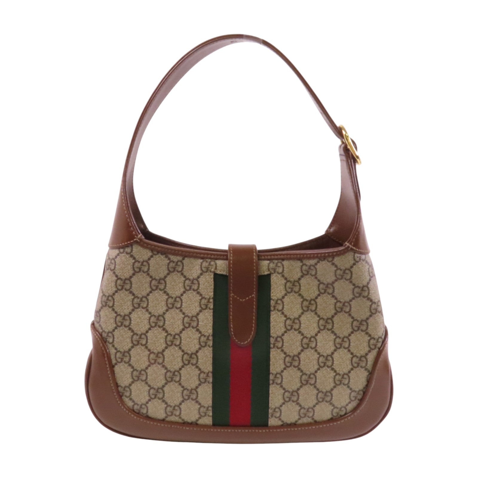 GUCCI 塗層帆布Jackie 1961 Medium金扣手挽肩背兩用袋