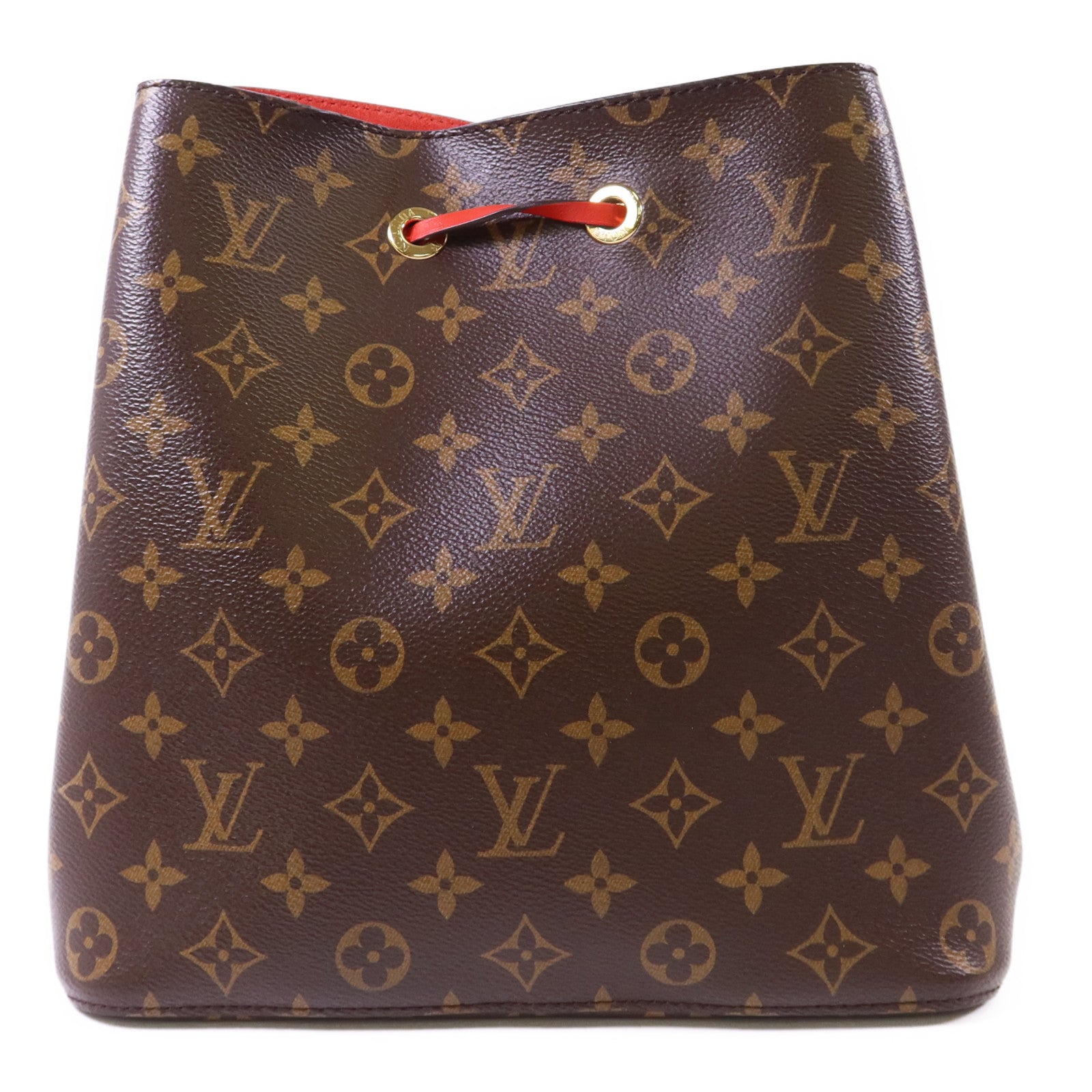 LOUIS VUITTON Monogram Neo Noe Bucket Bag金扣肩背袋Coquelicot