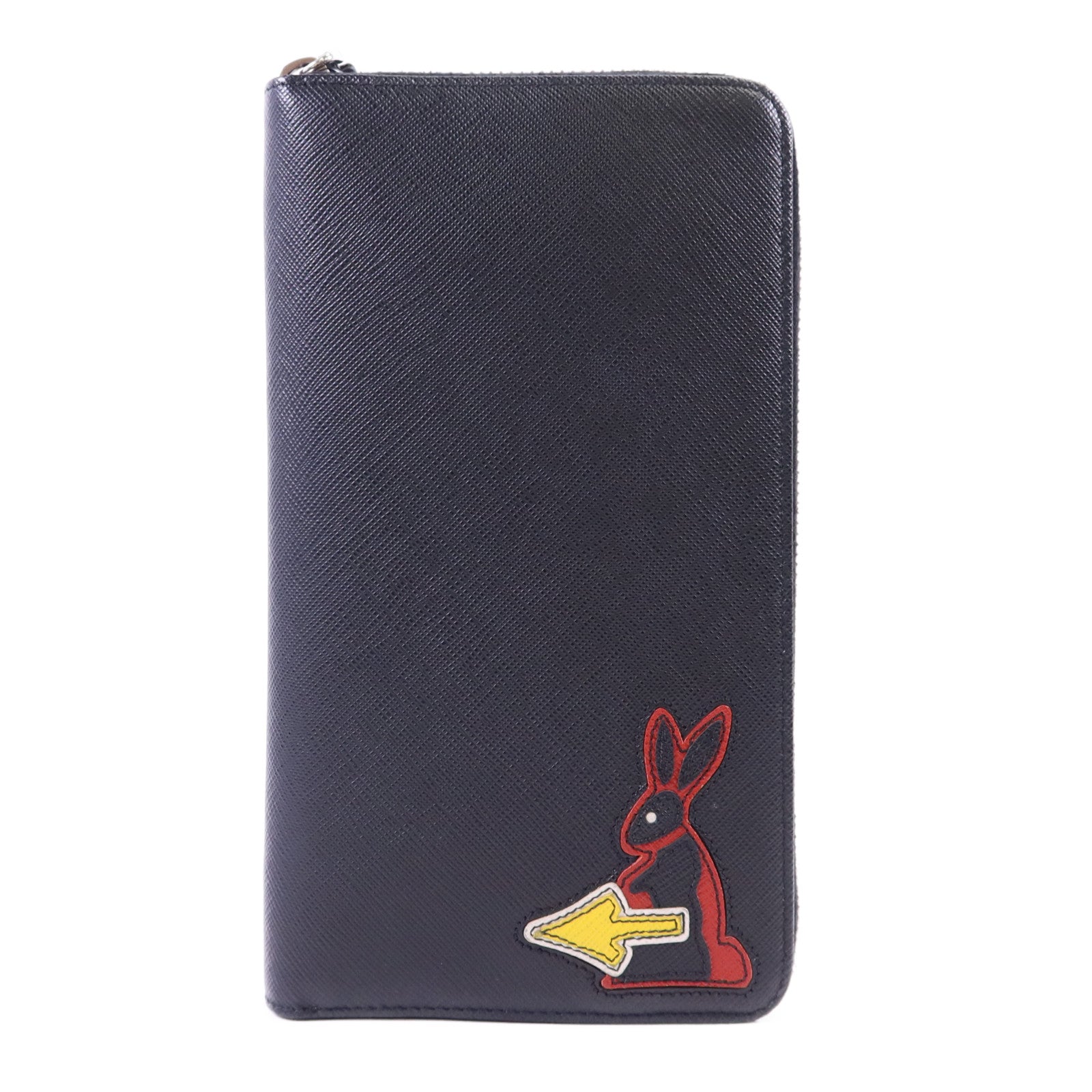 PRADA 【激減優惠】牛皮皮革Long Zip Wallet銀扣長錢包