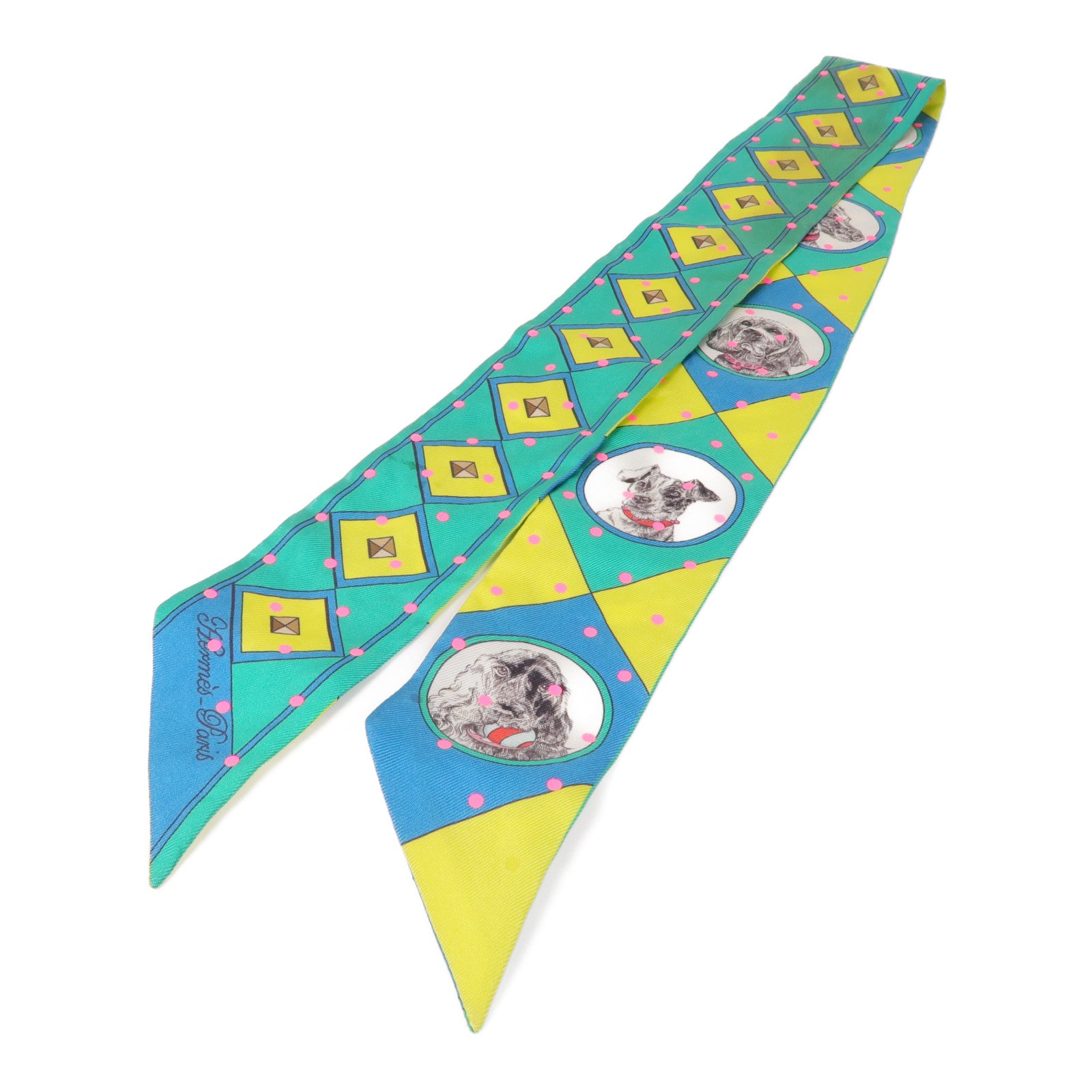 HERMES 絲質Twilly絲巾