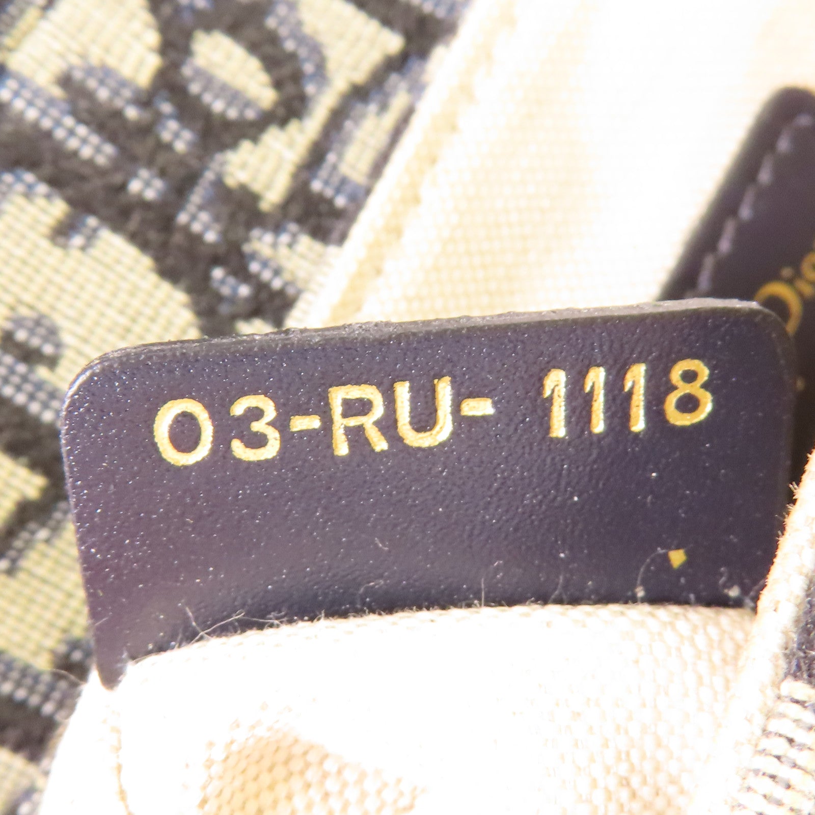 Dior 帆布Mini Saddle金扣手挽袋