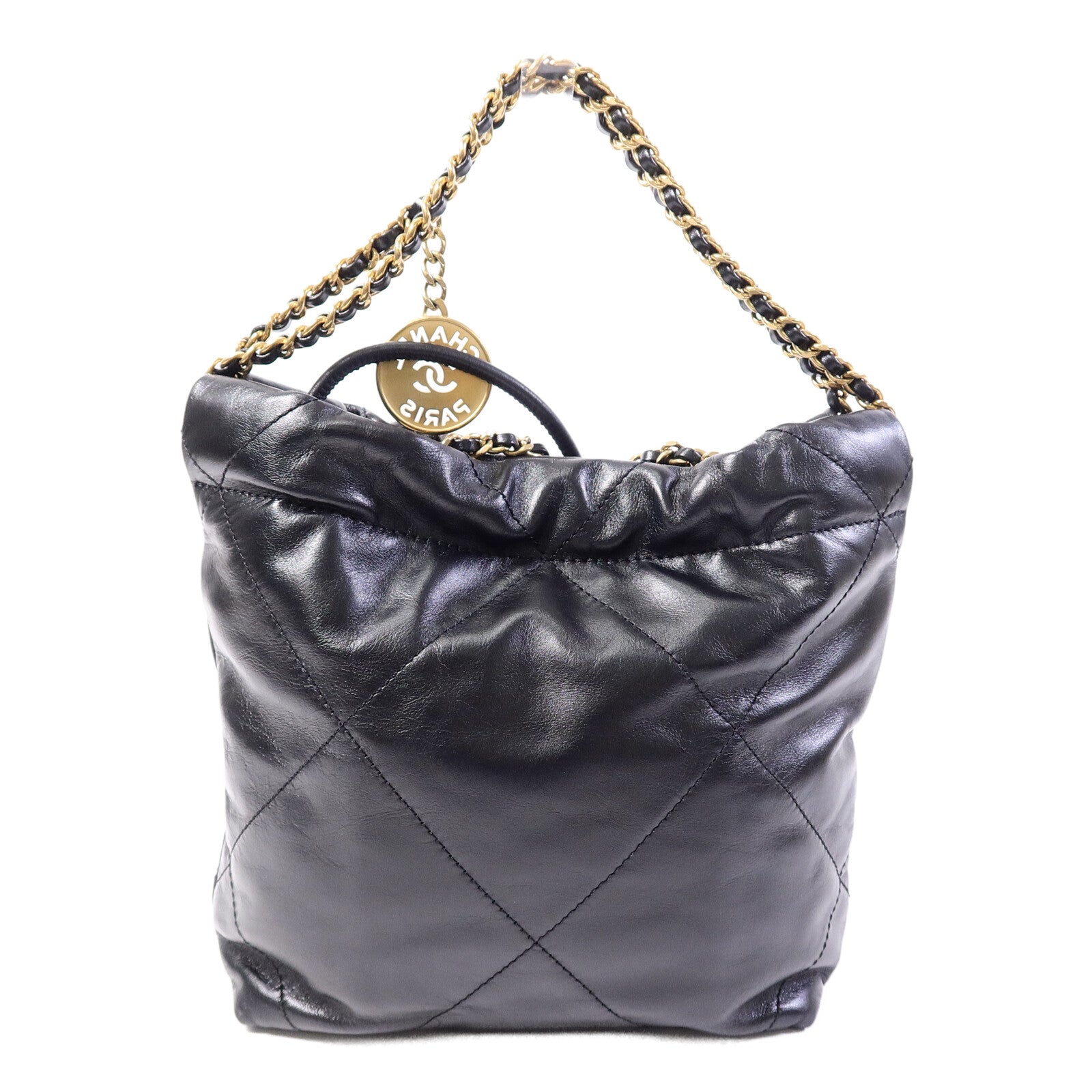 CHANEL 牛皮皮革Chanel 22 Mini鏈帶肩背袋