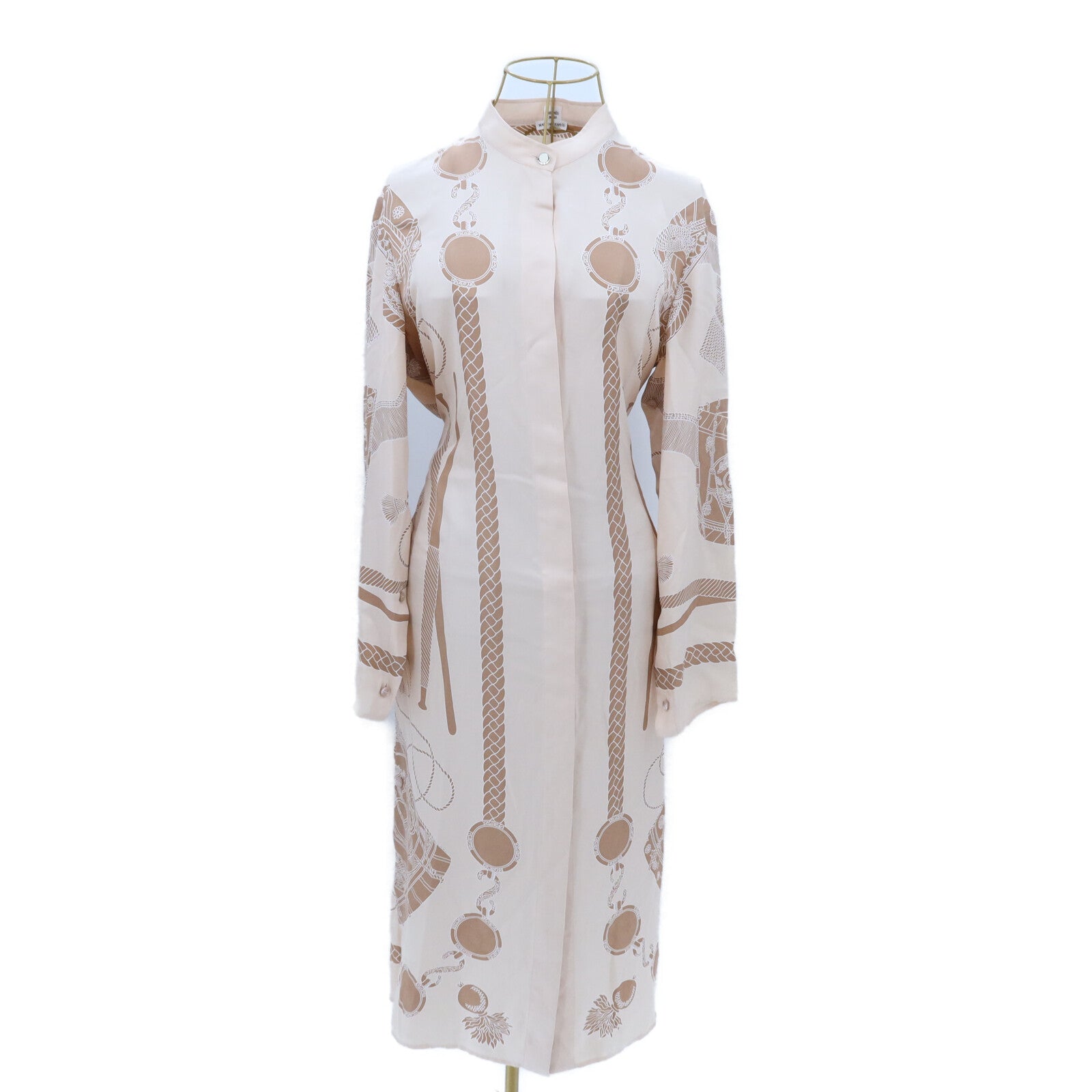 HERMES Silk Les Tambours Finesse連身裙