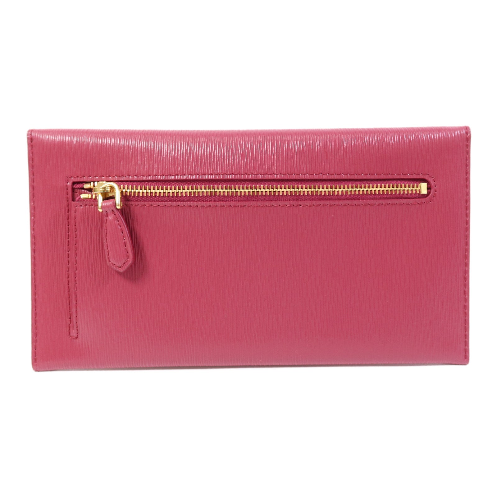 PRADA 牛皮皮革Long Wallet金扣錢包