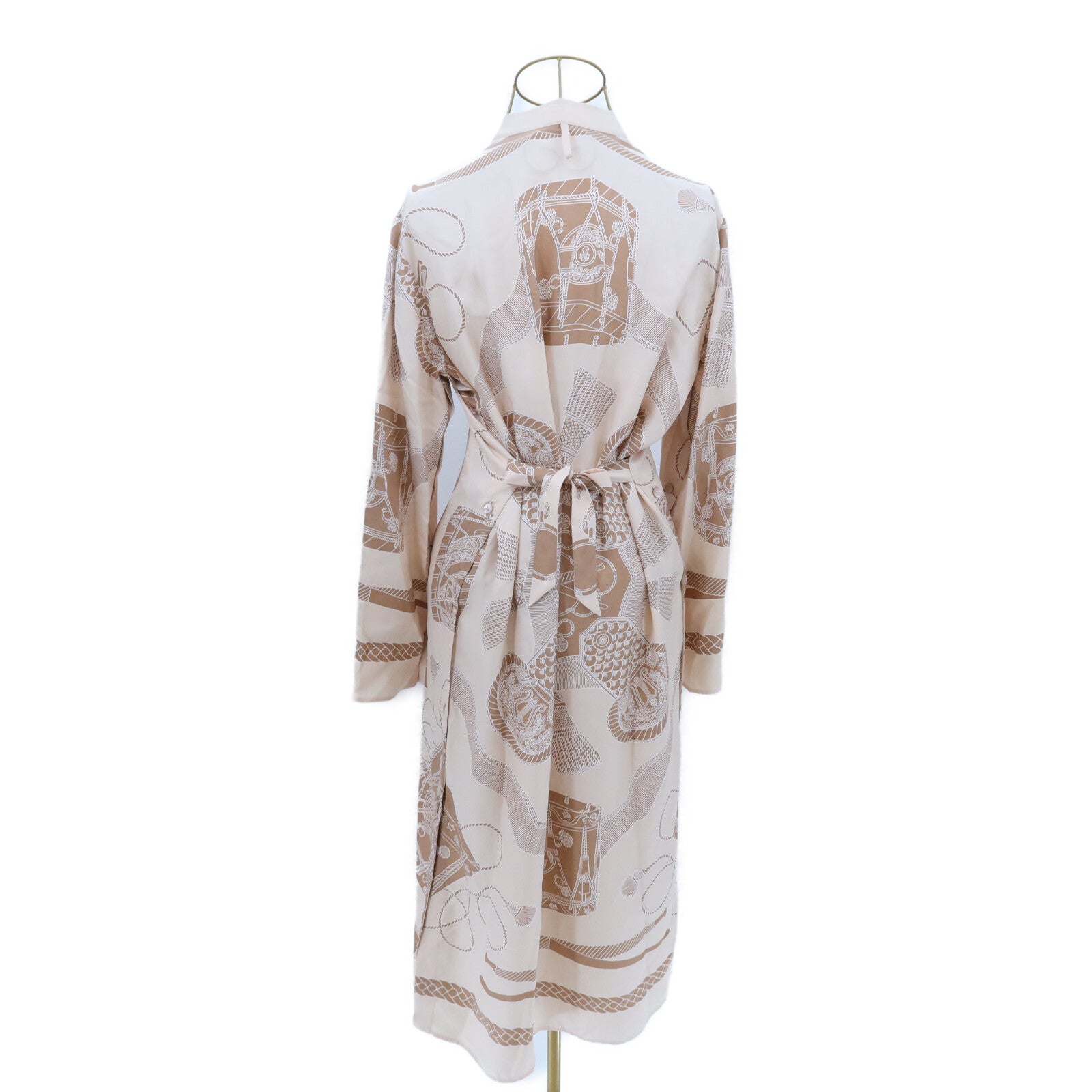 HERMES Silk Les Tambours Finesse連身裙
