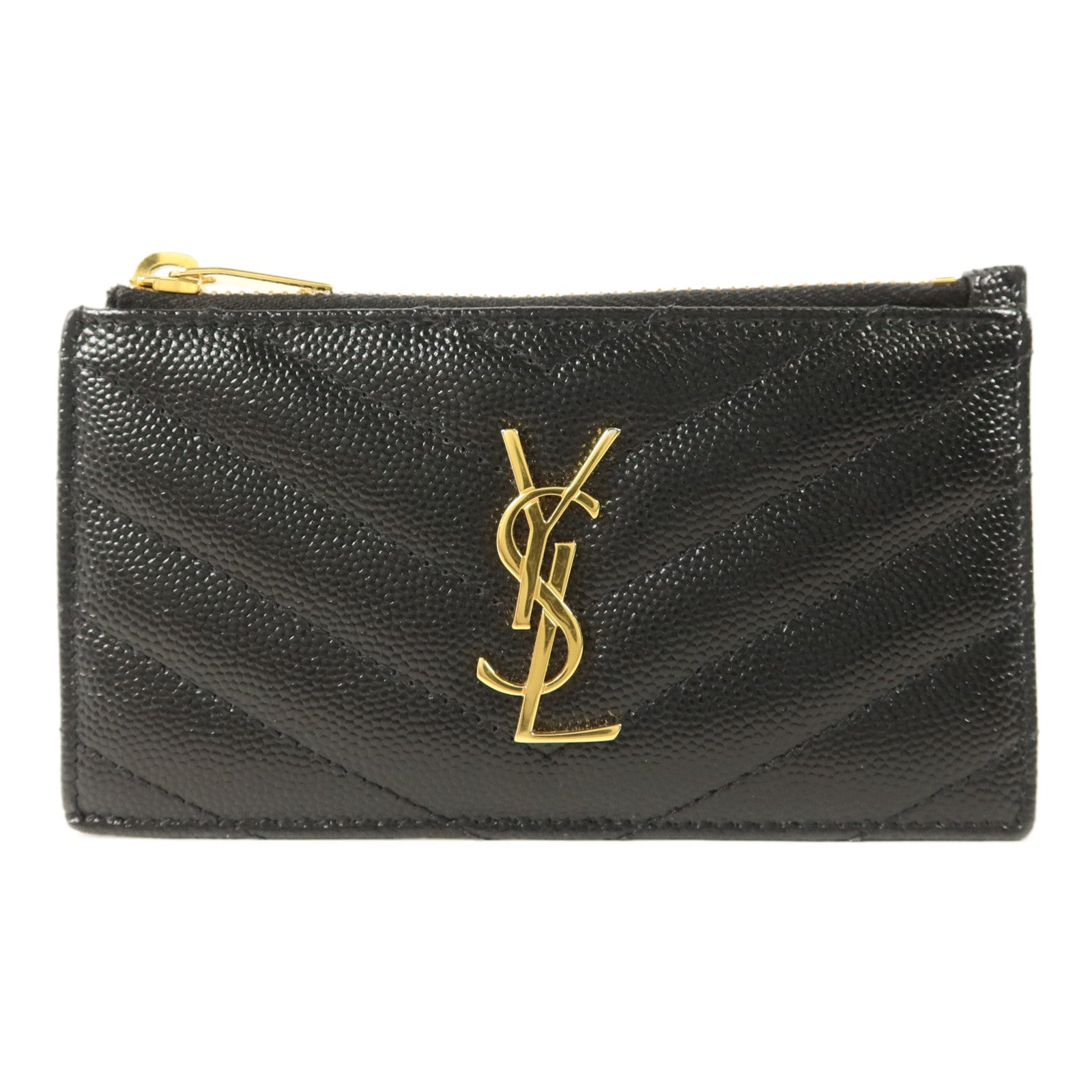 SAINT LAURENT 牛皮皮革Card Case金扣卡片套