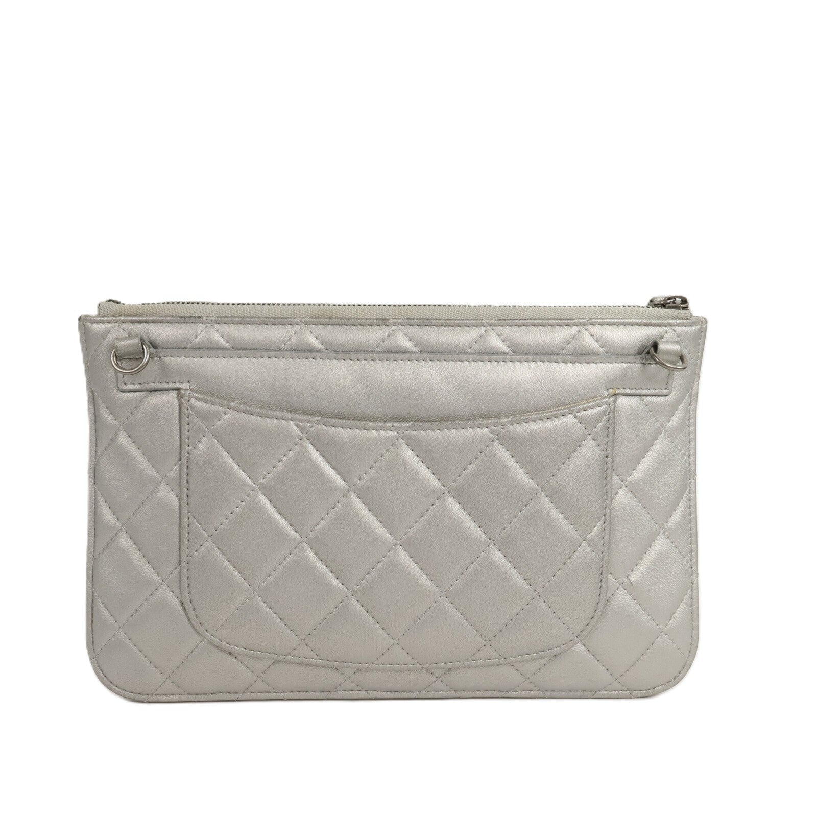 CHANEL 牛皮皮革Multi Pouch Clutch With Chain鏈帶肩背袋