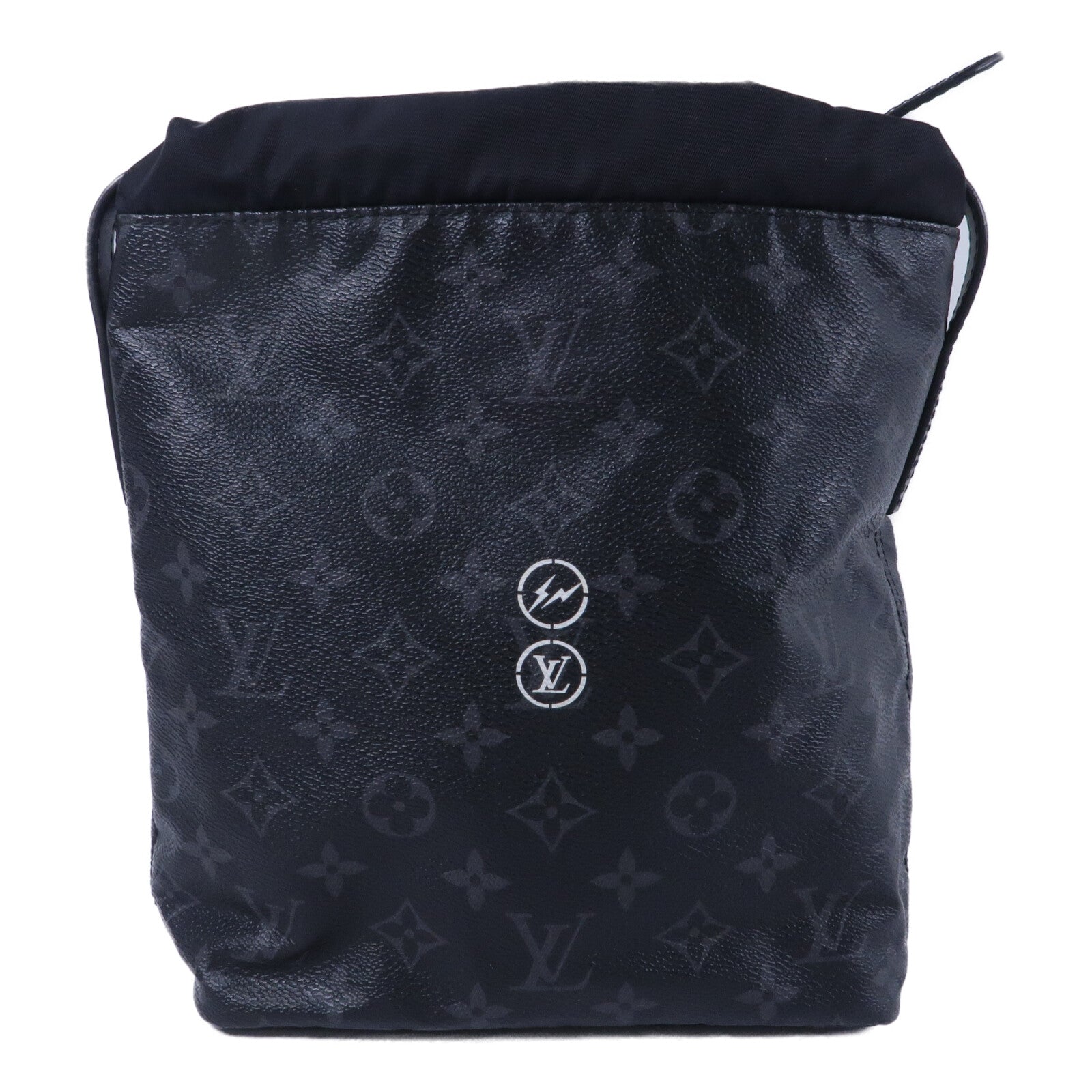LOUIS VUITTON Monogram Eclipse LV x Hiroshi Fujiwara Fragment肩背袋