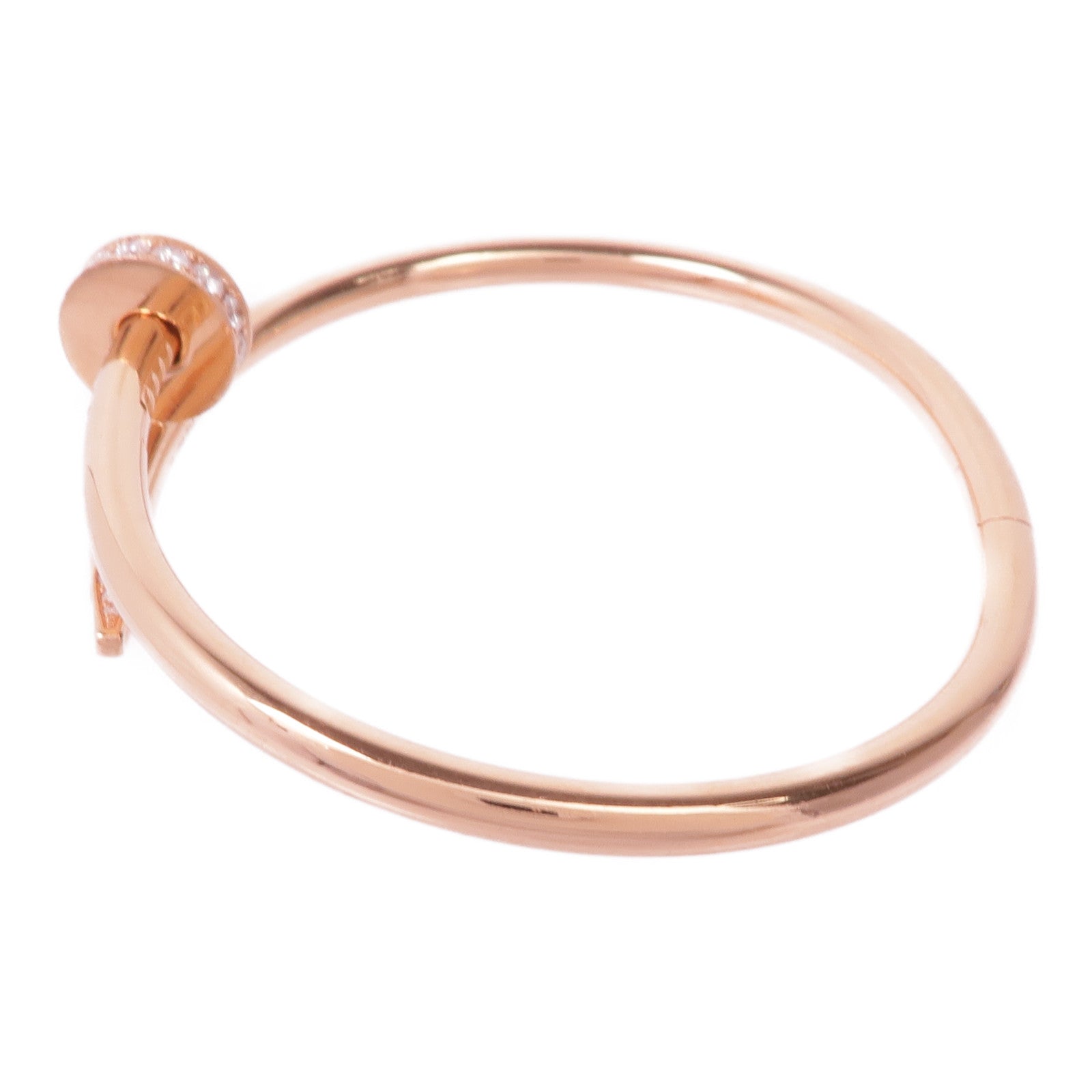CARTIER 18K玫瑰金Juste Un Clou鑽石手鐲Cartier#17