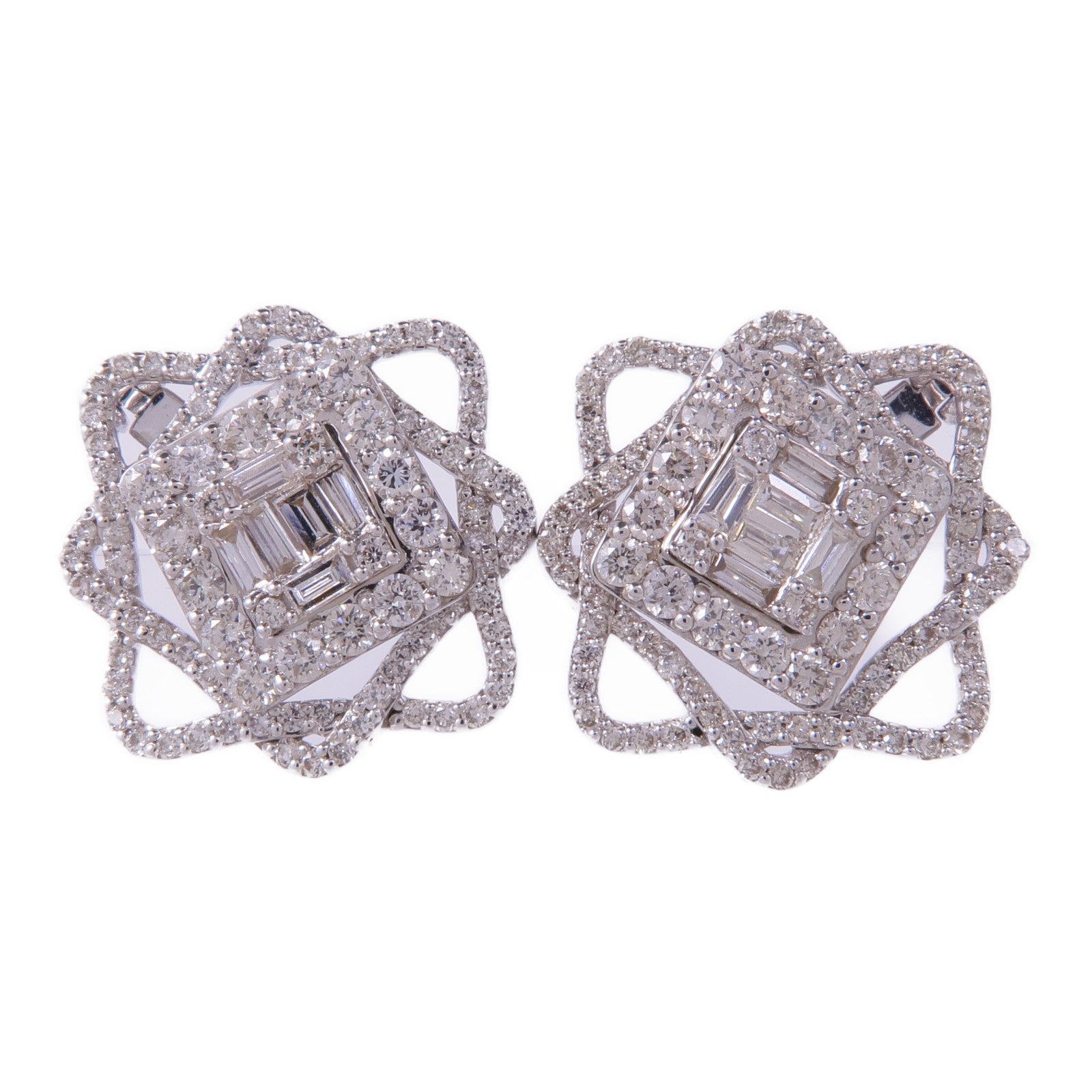 JEWELRY 18K白金Diamond Earrings鑽石耳環