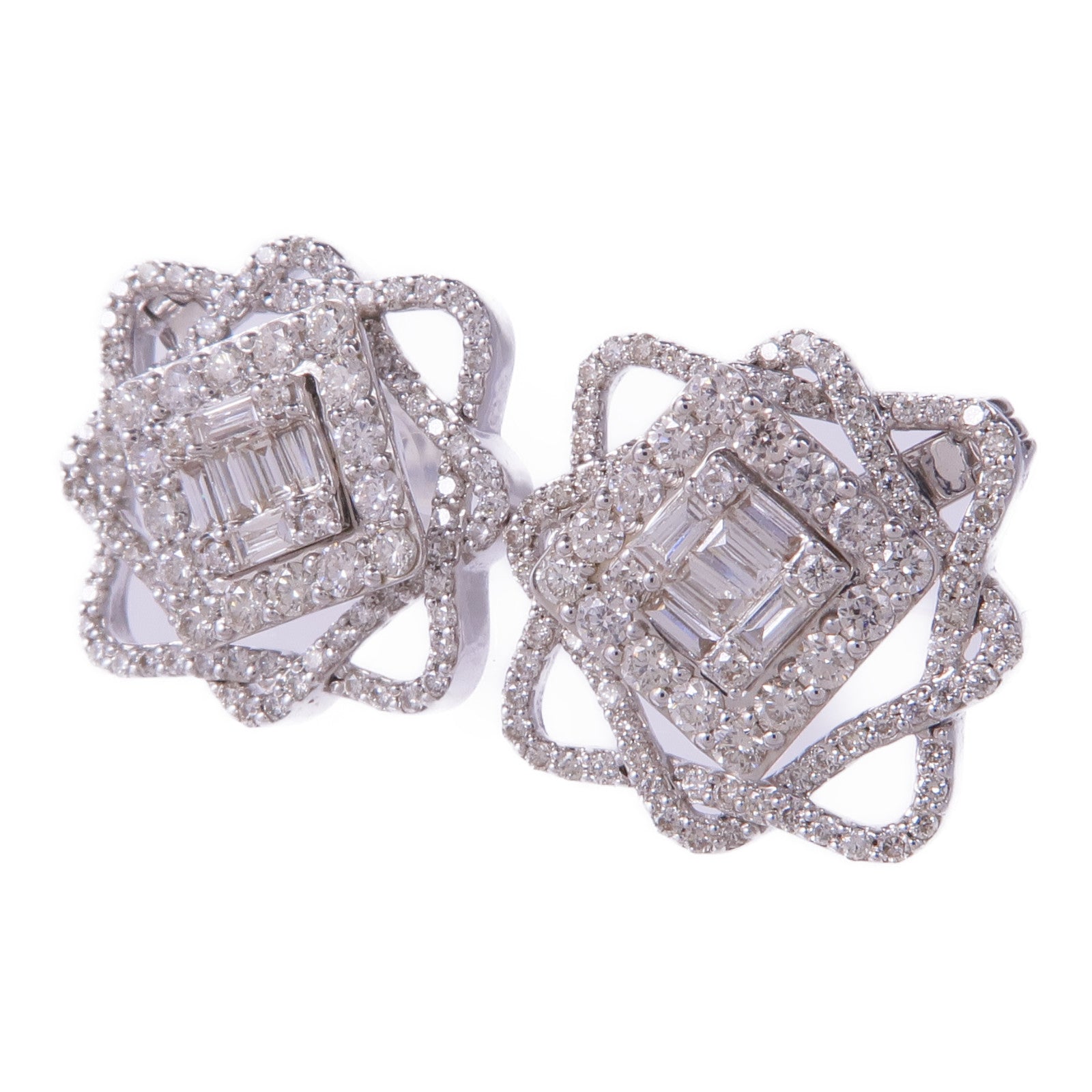 JEWELRY 18K白金Diamond Earrings鑽石耳環