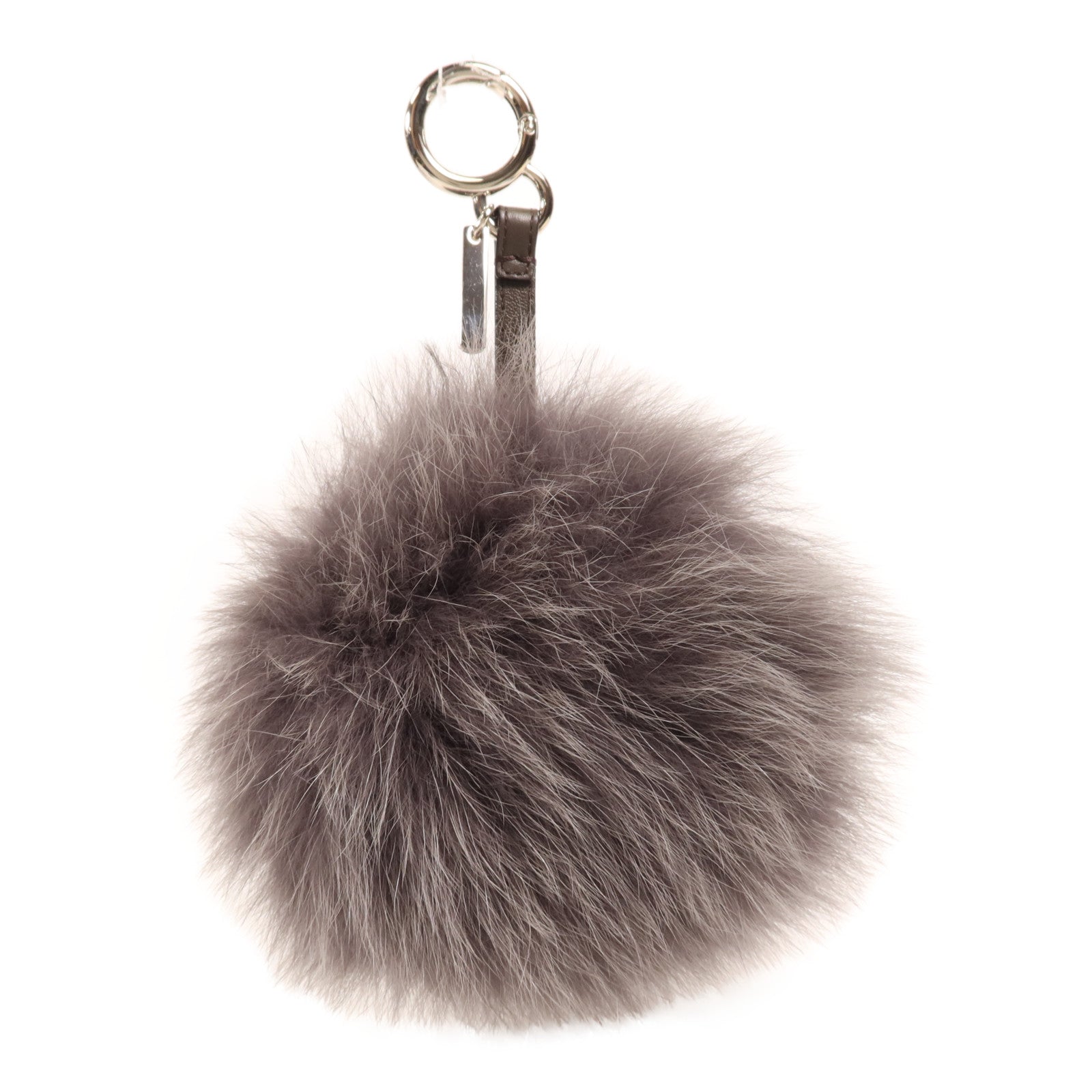 FENDI 毛皮Charm銀扣掛飾