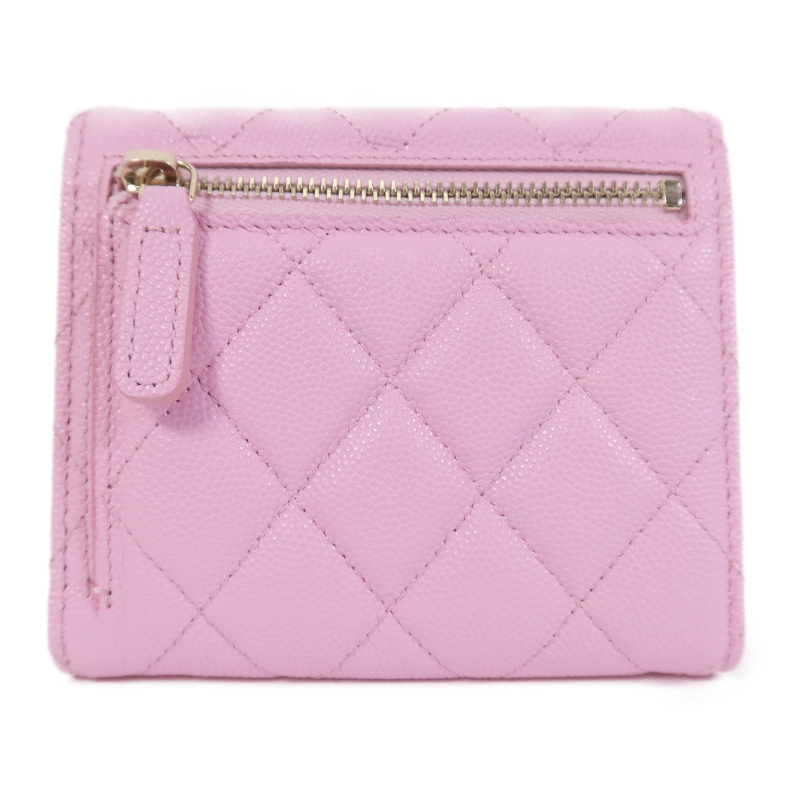 CHANEL 牛皮皮革Classic Small Flap Wallet金扣錢包