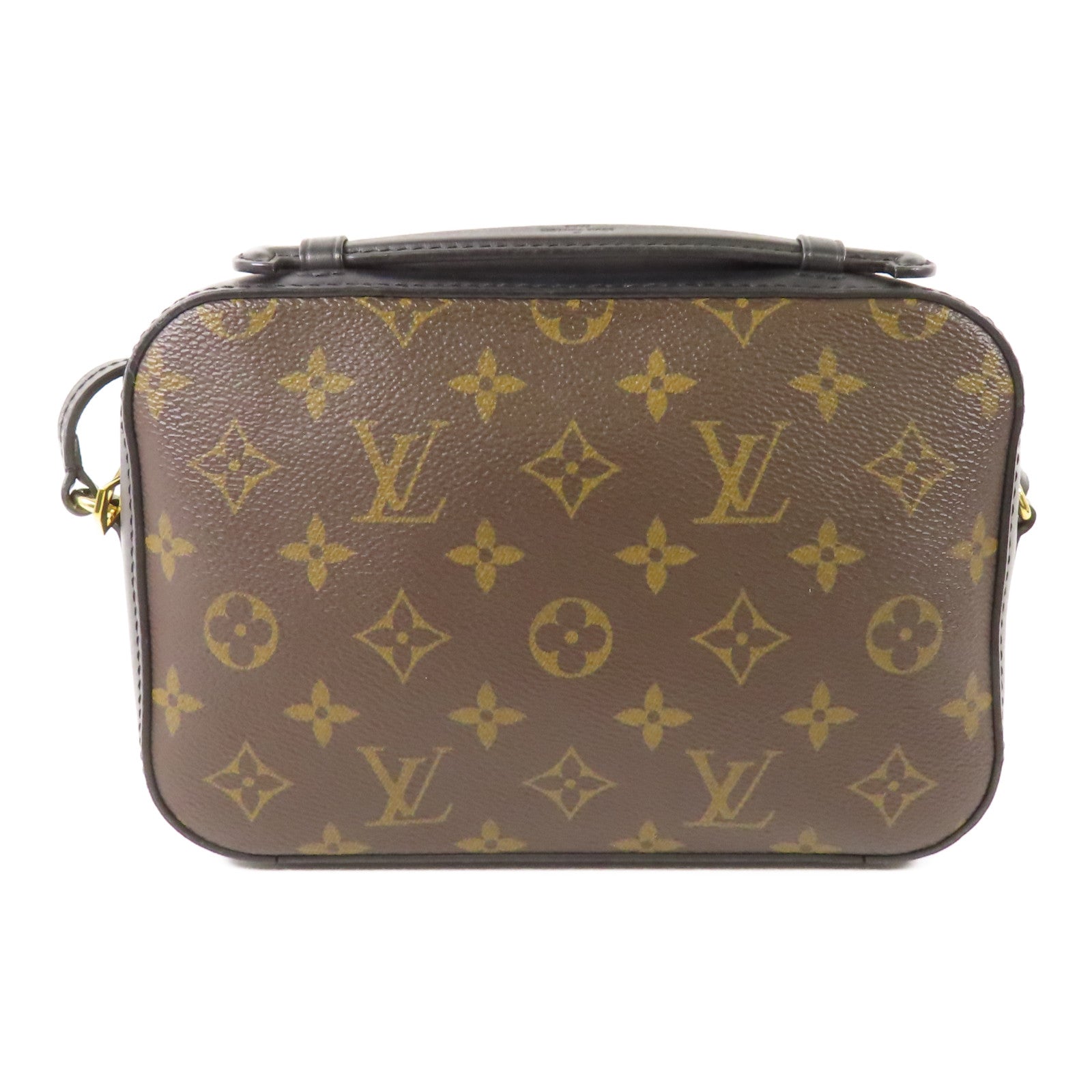 LOUIS VUITTON LV GHW Saintonge Shoulder Bag M43555 Monogram Brown/Black