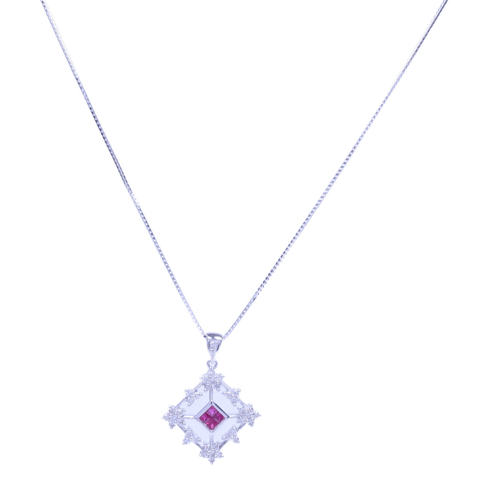 JEWELRY 【激減優惠】18K白金Ruby Necklace項鍊