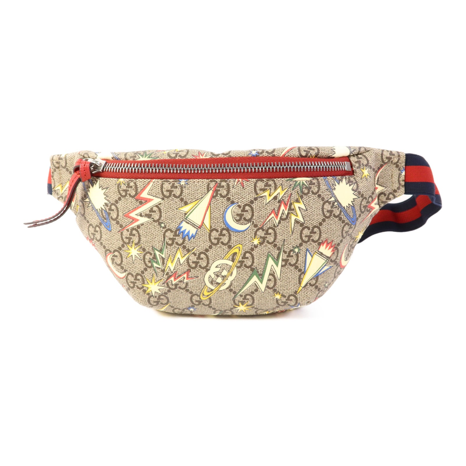 GUCCI 塗層帆布Waist/Body Bag銀扣腰包