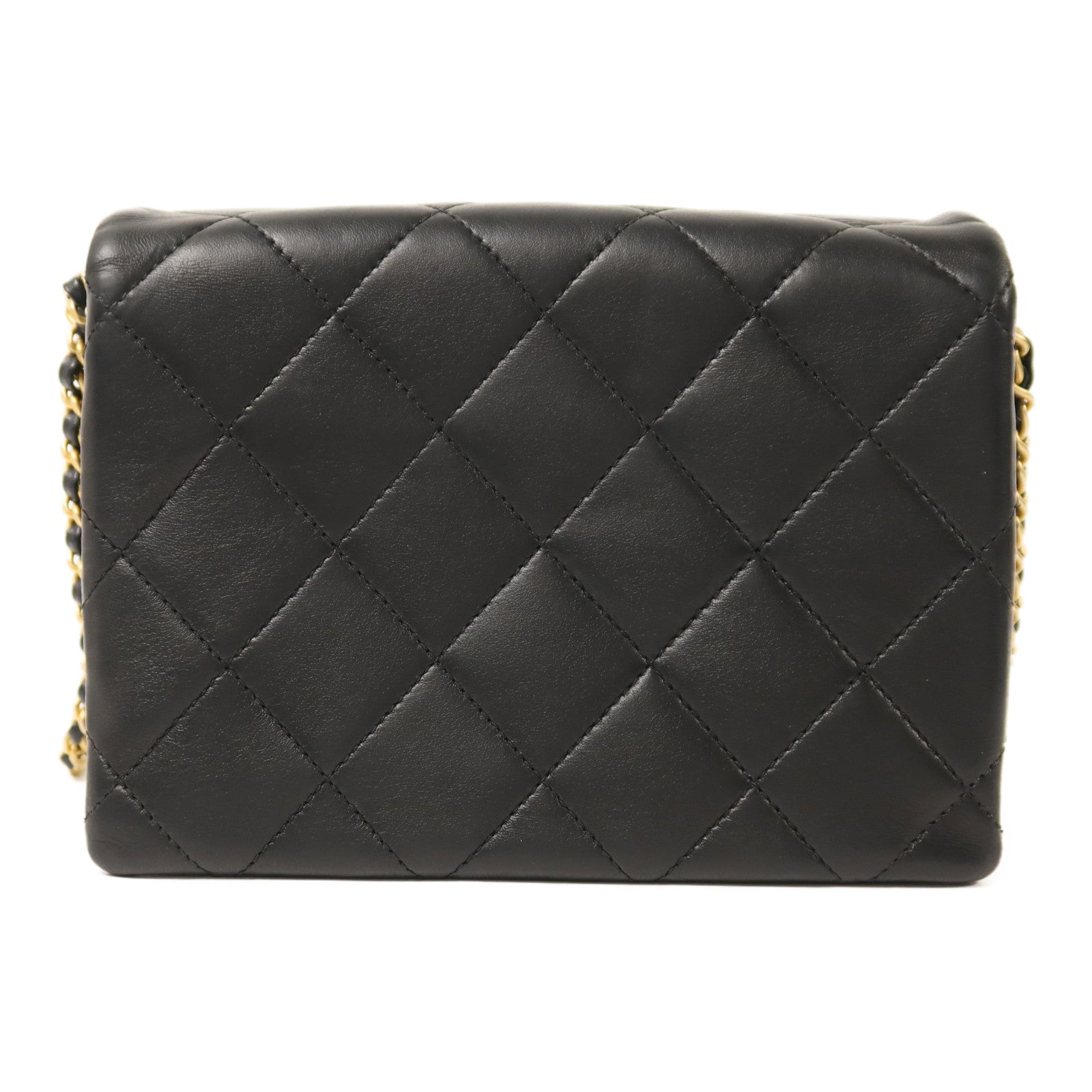 CHANEL 【激減優惠】牛皮皮革Chain Shoulder金扣鏈帶肩背袋