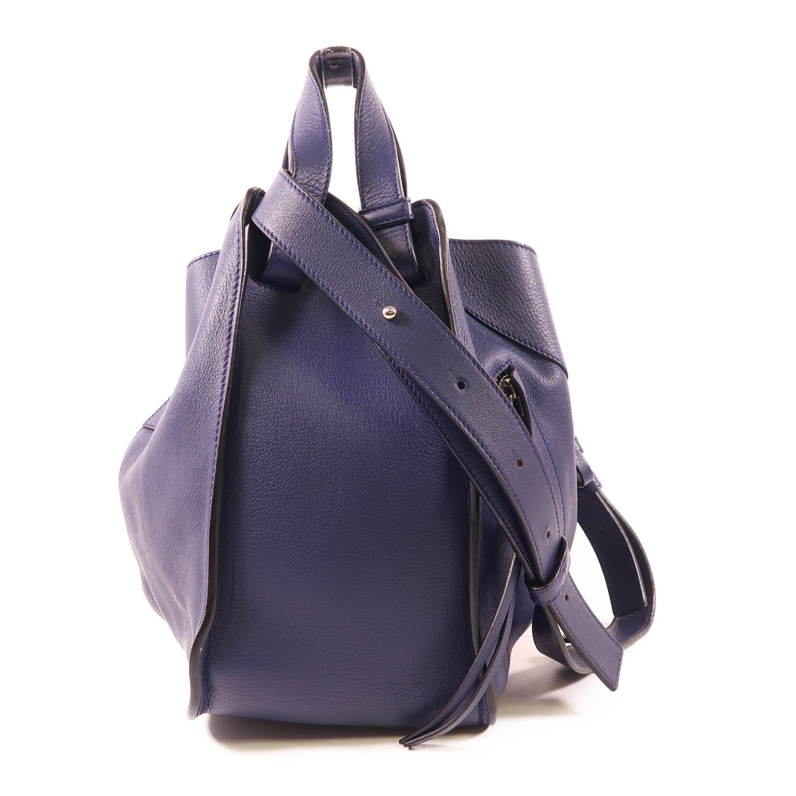 LOEWE 【激減優惠】牛皮皮革Hammock銀扣手挽肩背兩用袋