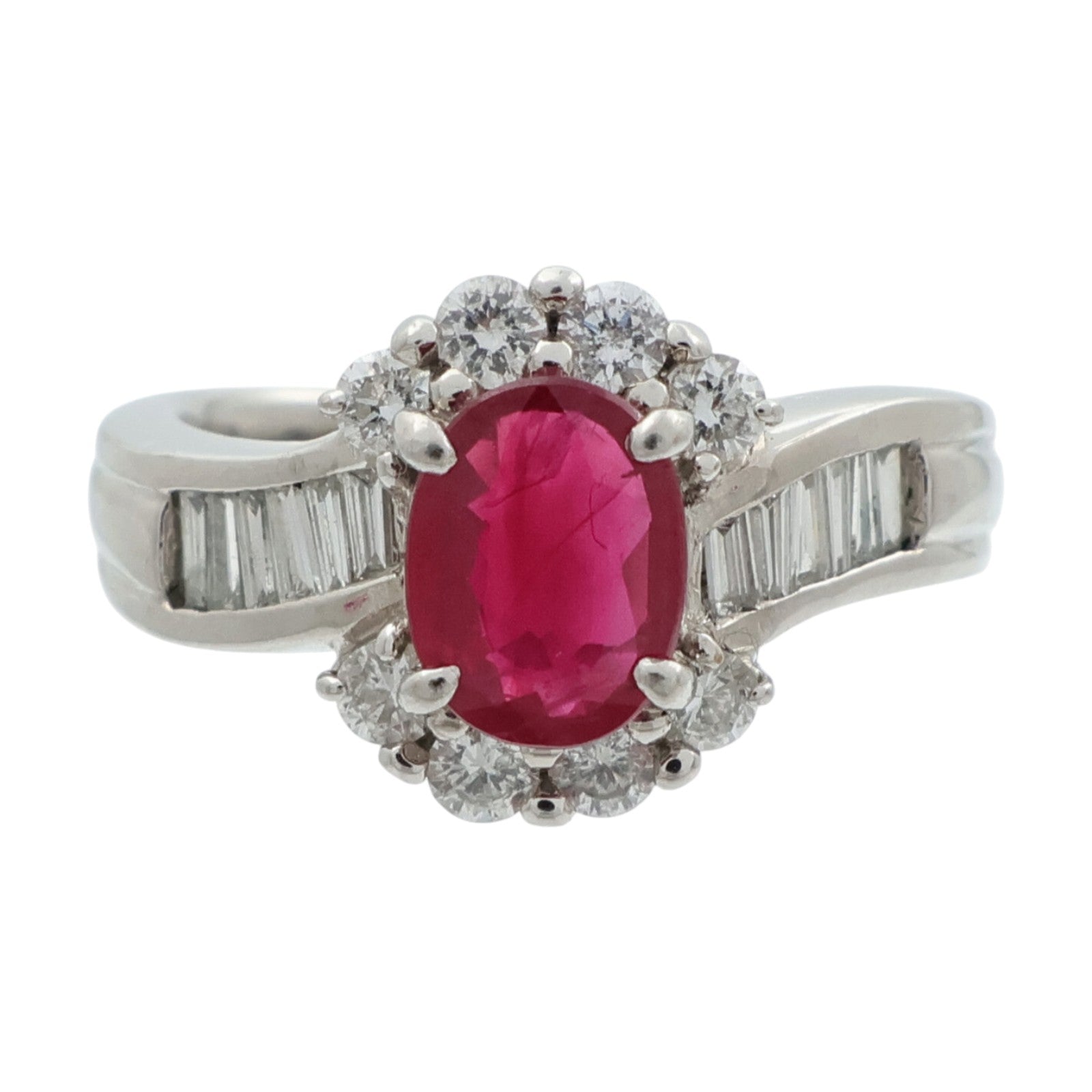 JEWELRY PT900鉑金/紅寶石Ruby鑽石戒指
