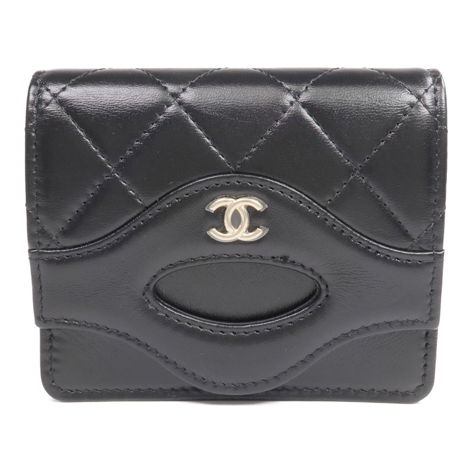 CHANEL 羊皮皮革31 Card Case銀扣卡片套