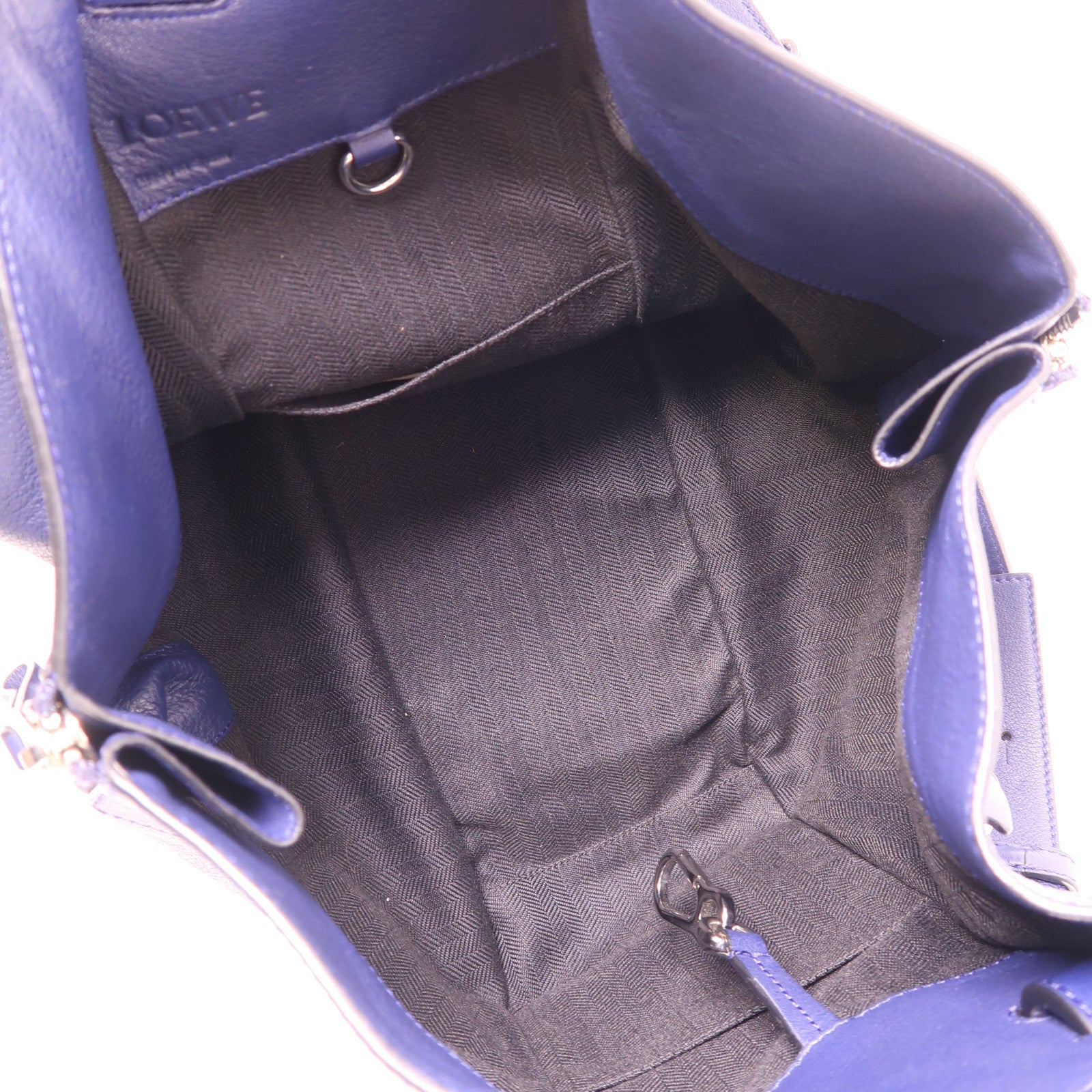 LOEWE 牛皮皮革Hammock銀扣手挽肩背兩用袋