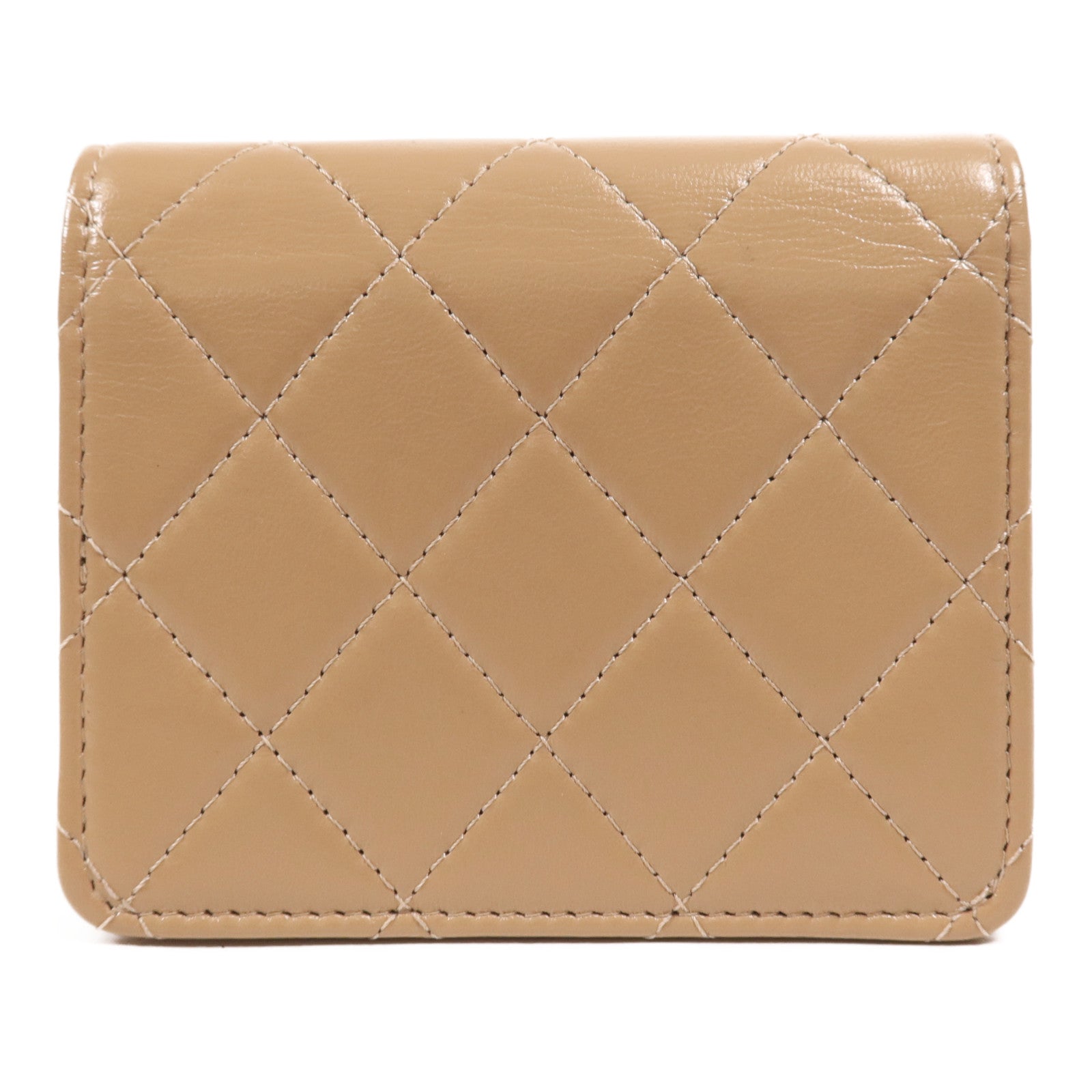 CHANEL 牛皮皮革Wallet Card Holder金扣錢包