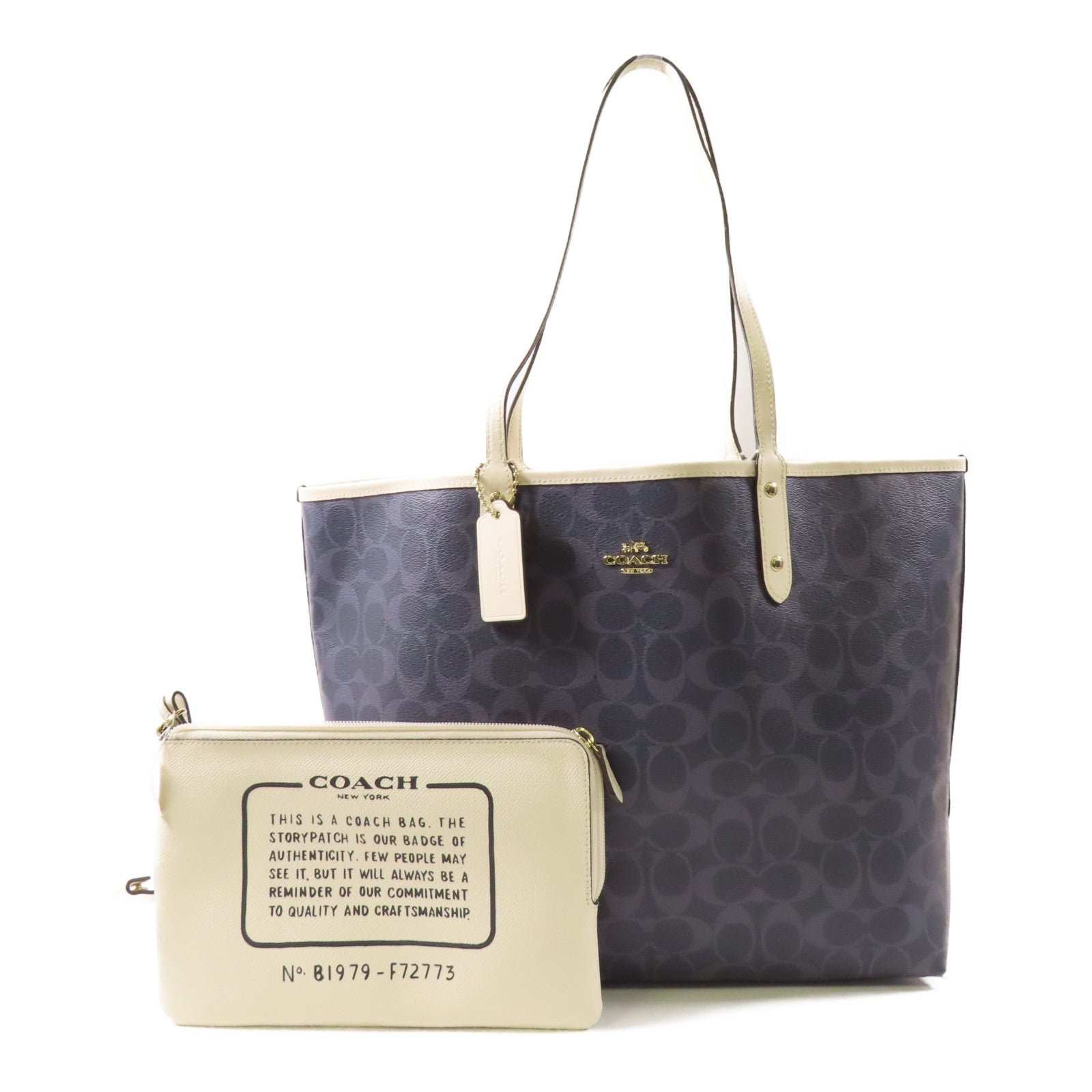 COACH 【激減優惠】塗層帆布Shoulder Bag金扣肩背袋