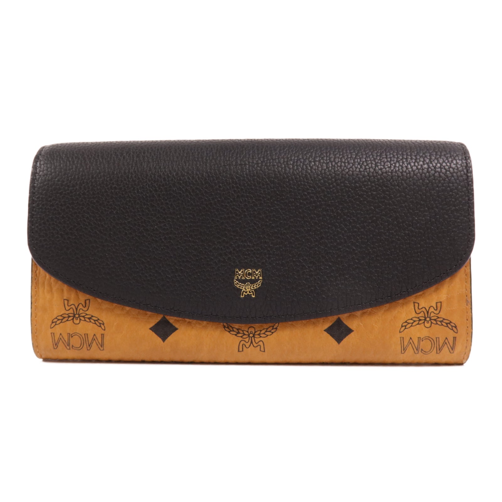 MCM 牛皮皮革Long Wallet金扣長錢包