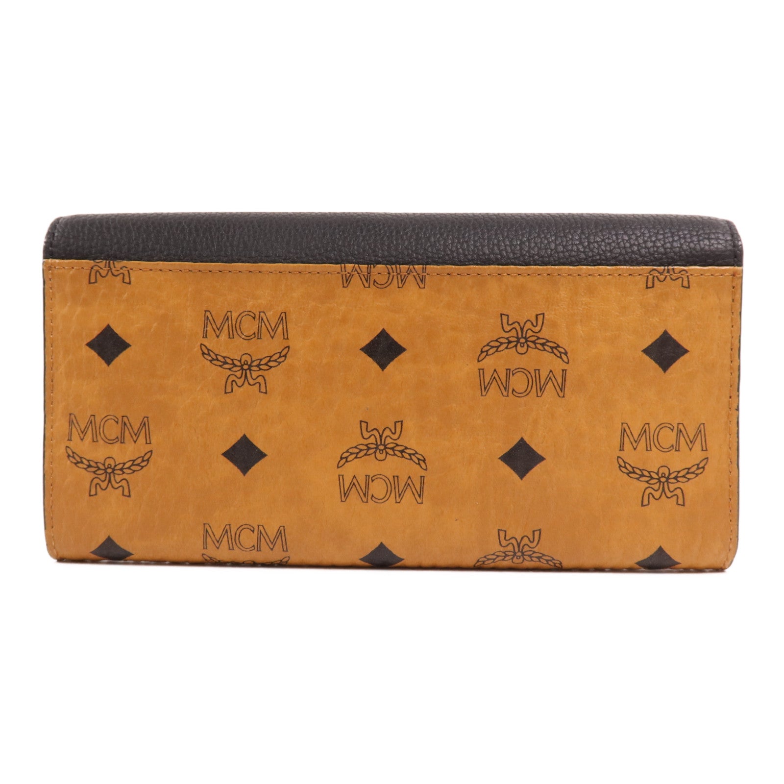 MCM 牛皮皮革Long Wallet金扣長錢包